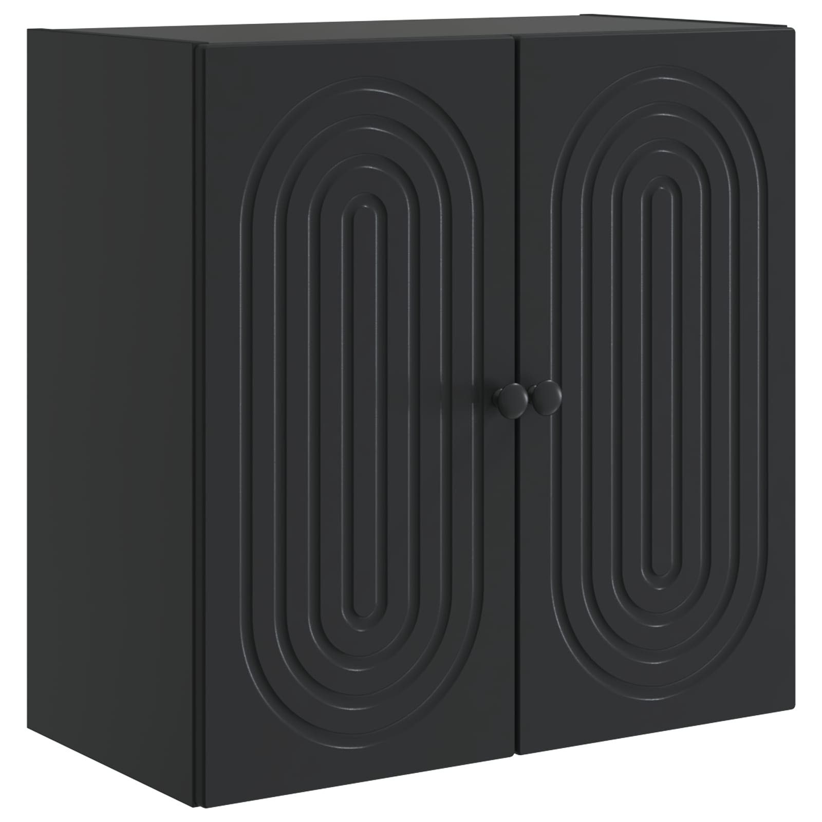 vidaXL Hängeschrank Wandschrank Schwarz 59 x 31 x 60 cm Holzwerkstoff (1-St)