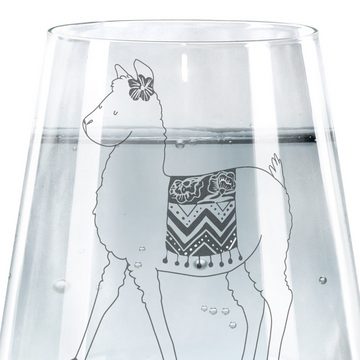 Mr. & Mrs. Panda Glas Alpaka Stolz - Transparent - Geschenk, Trinkglas, Spülmaschinenfeste, Premium Glas, Hochwertige Gravur