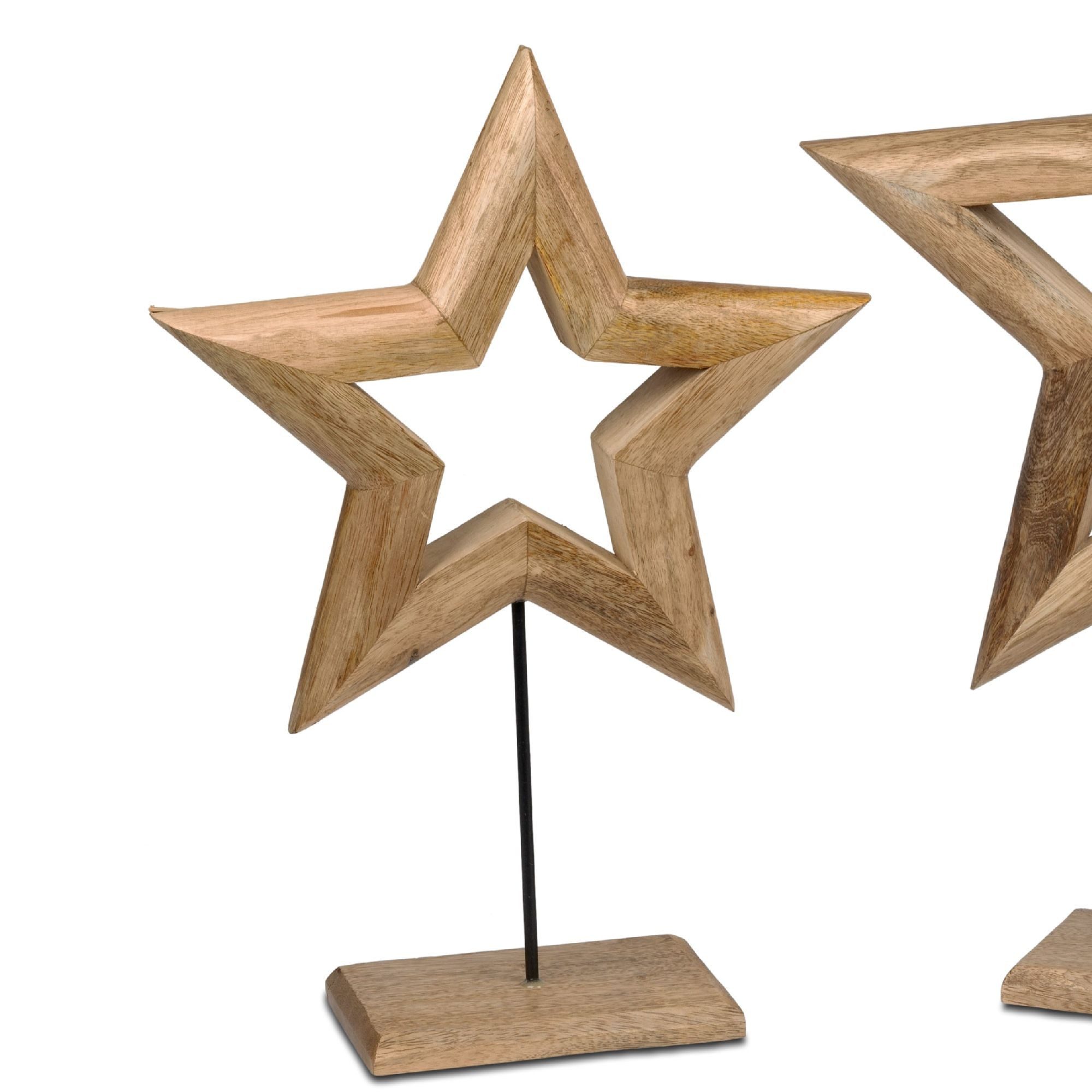 Weihnachtsfigur Alu Mangoholz