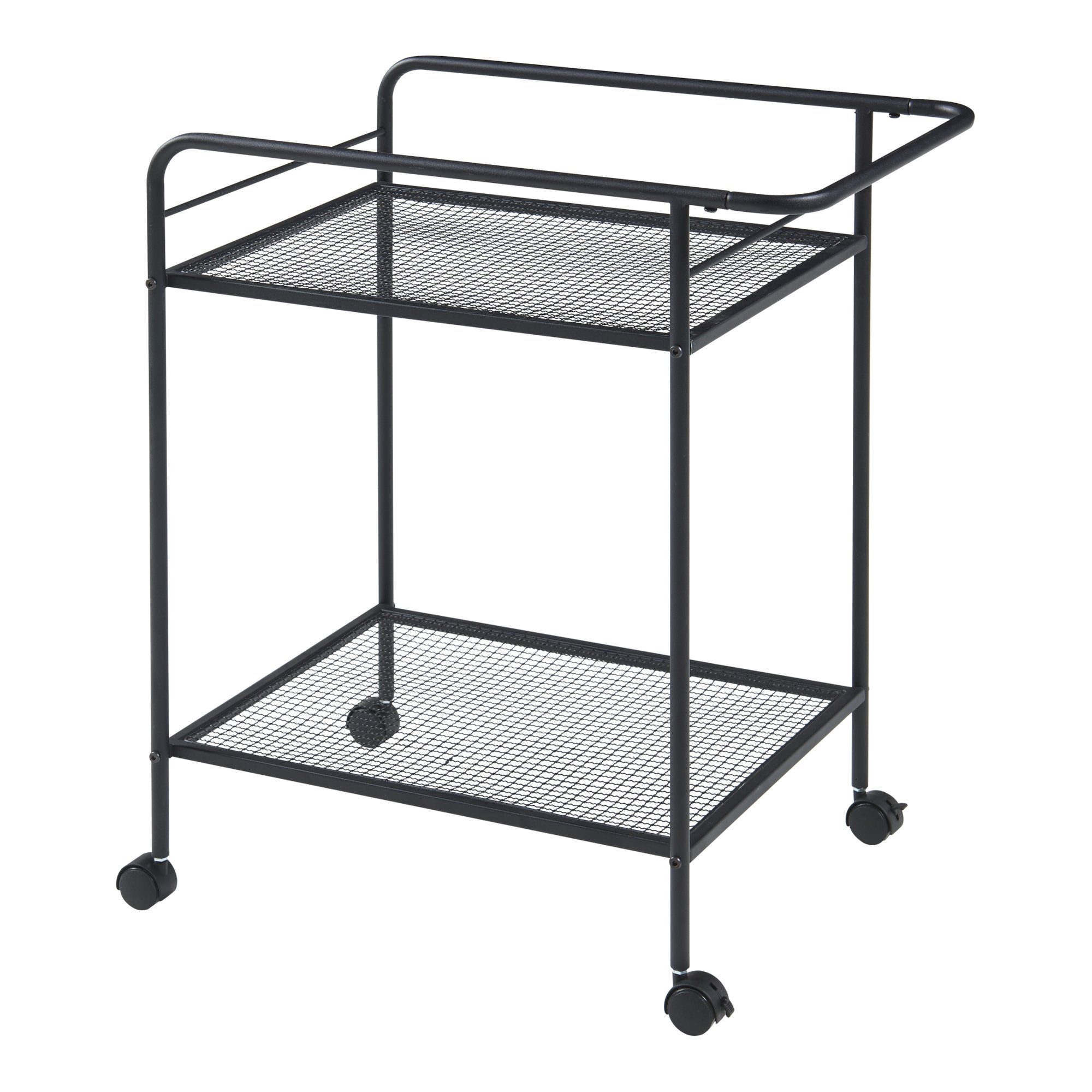 en.casa Servierwagen, »Hole« mit 2 Ablagen 72 x 62 x 45 cm Schwarz günstig online kaufen