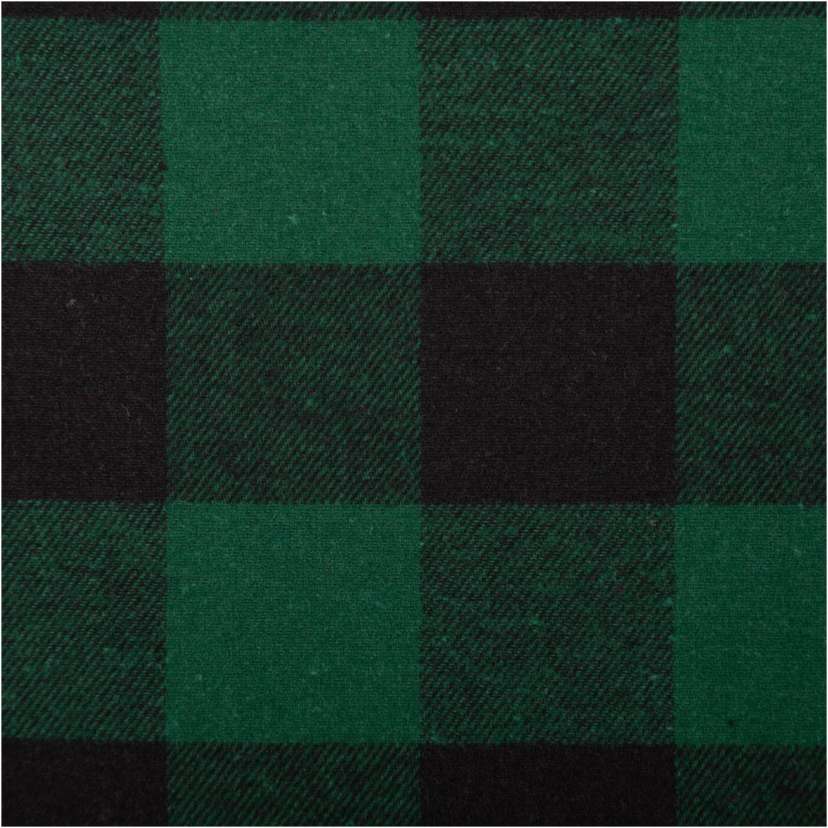 SCHÖNER LEBEN. Stoff Stoff Meterware Twill Baumwollstoff Karo grün schwarz weich 145cm, allergikergeeignet