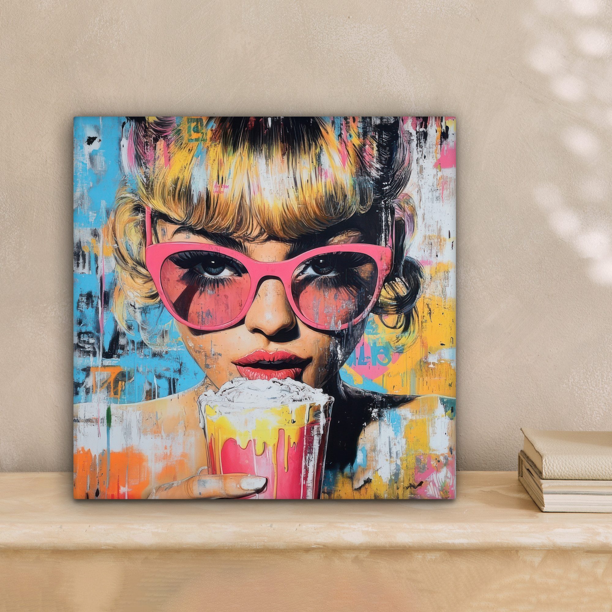 OneMillionCanvasses® Leinwandbild Sonnenbrille - Frau - günstig online kaufen
