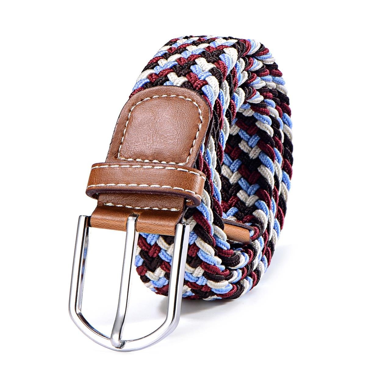 DonDon Stretchgürtel Stretchgürtel geflochten und elastisch (Packung, 1-St) geflochtener Stretchgürtel, für Damen und Herren, bis 120 cm