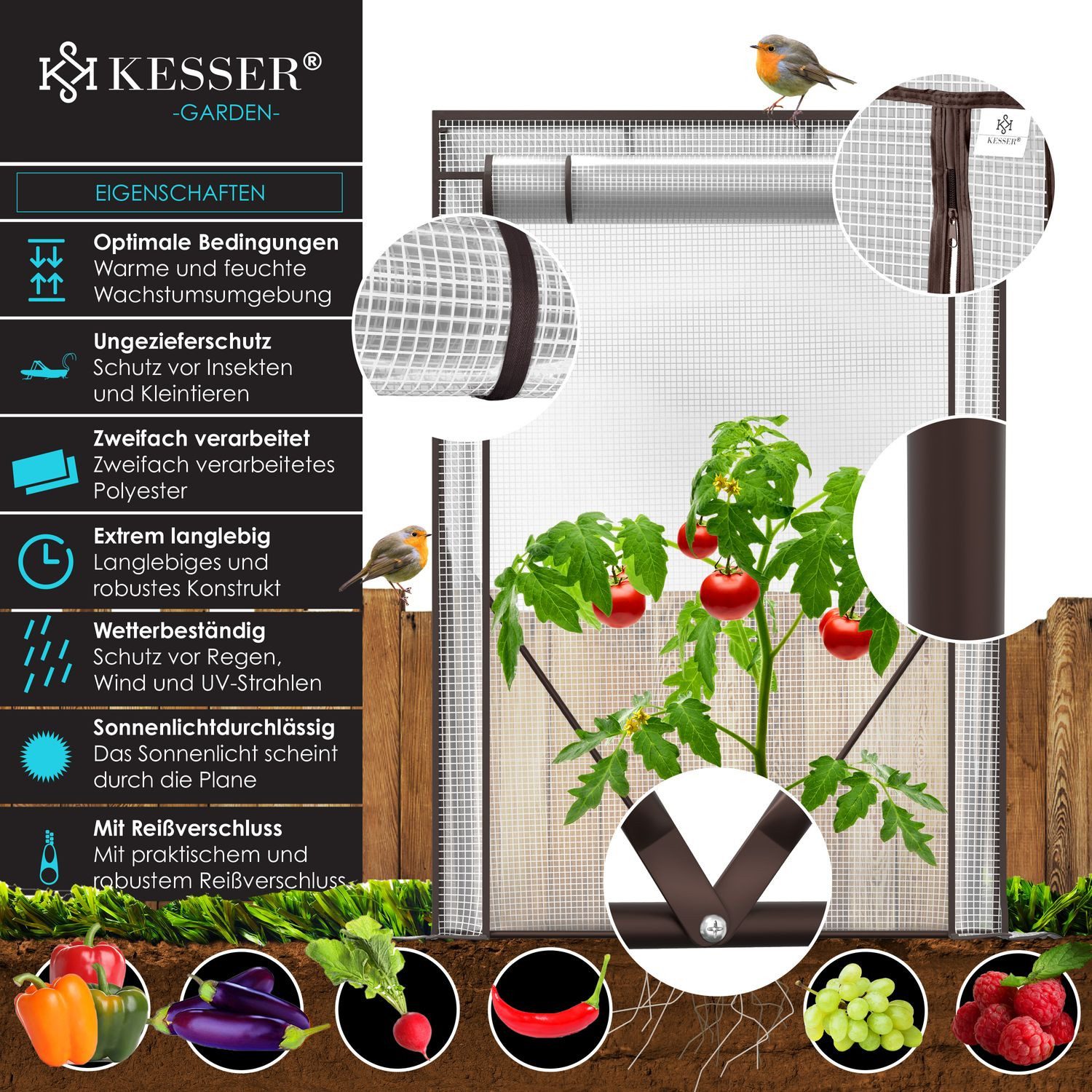 KESSER Foliengewächshaus, Premium Tomatengewächshaus Foliengewächshaus, Gew günstig online kaufen