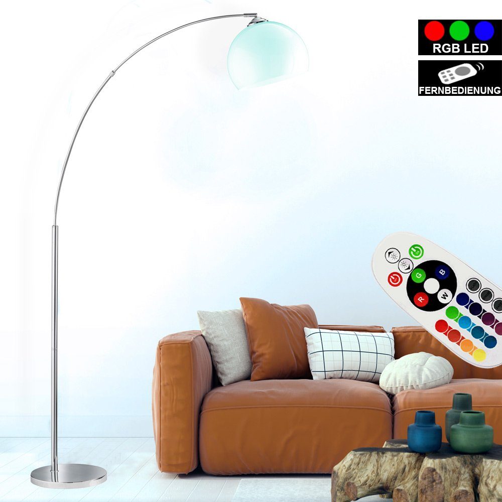 RGB LED Bogenleuchte Fernbedienung Wohnraum Stehbeleuchtung dimmbar Höhe 180 cm 