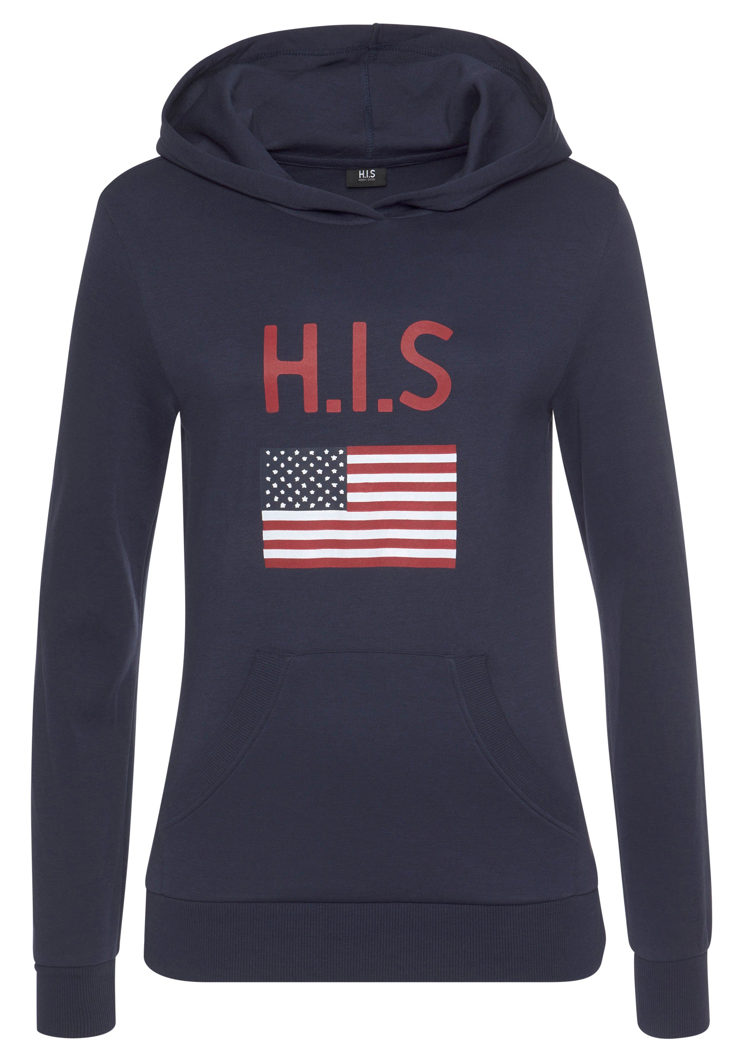 H.I.S Kapuzensweatshirt mit Logodruck und Kängurutasche, günstig online kaufen