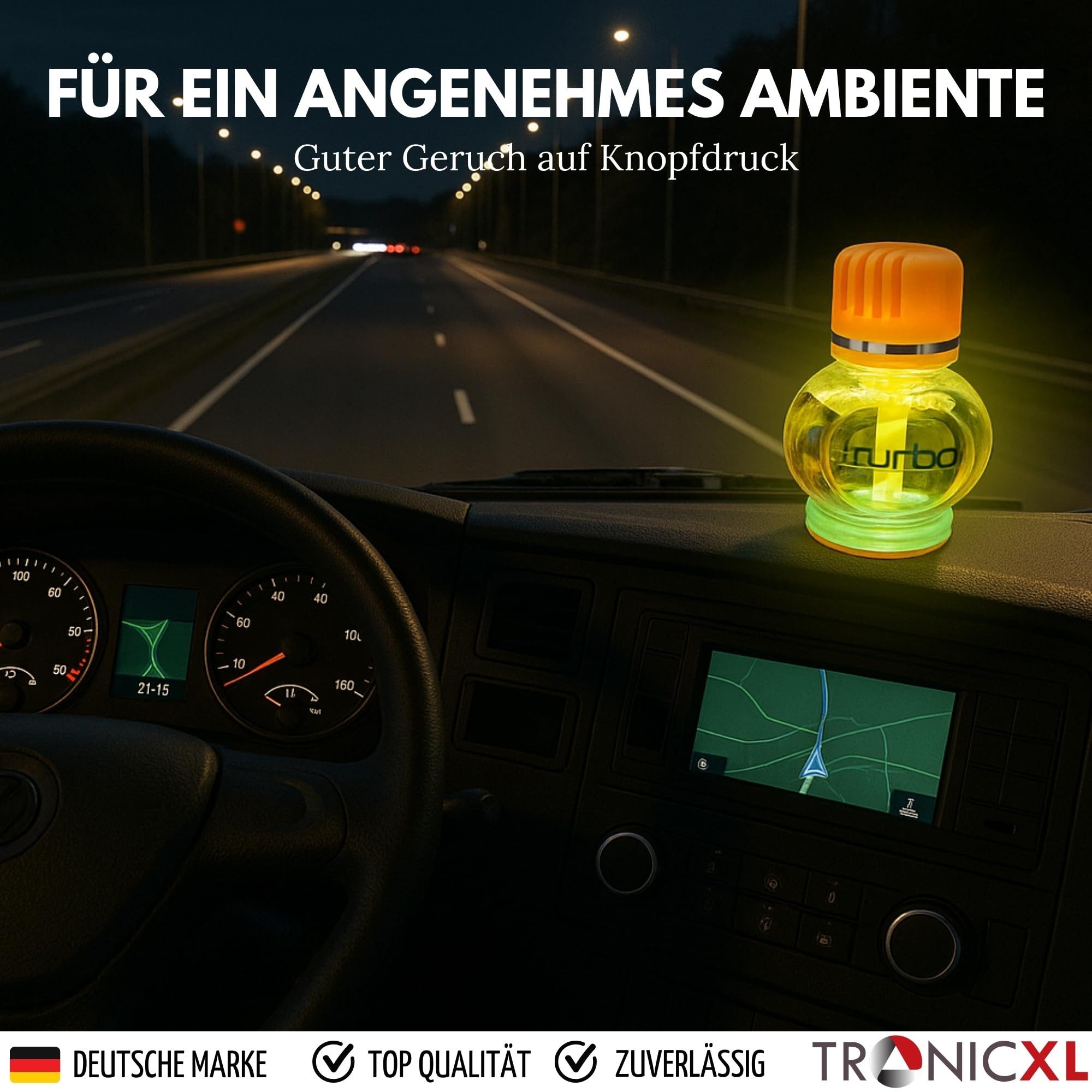 Zigarettenanzünder-Verteiler 12V 24V Gadget Lufterfrischer Vanille mit Beleuchtung PKW LKW LED