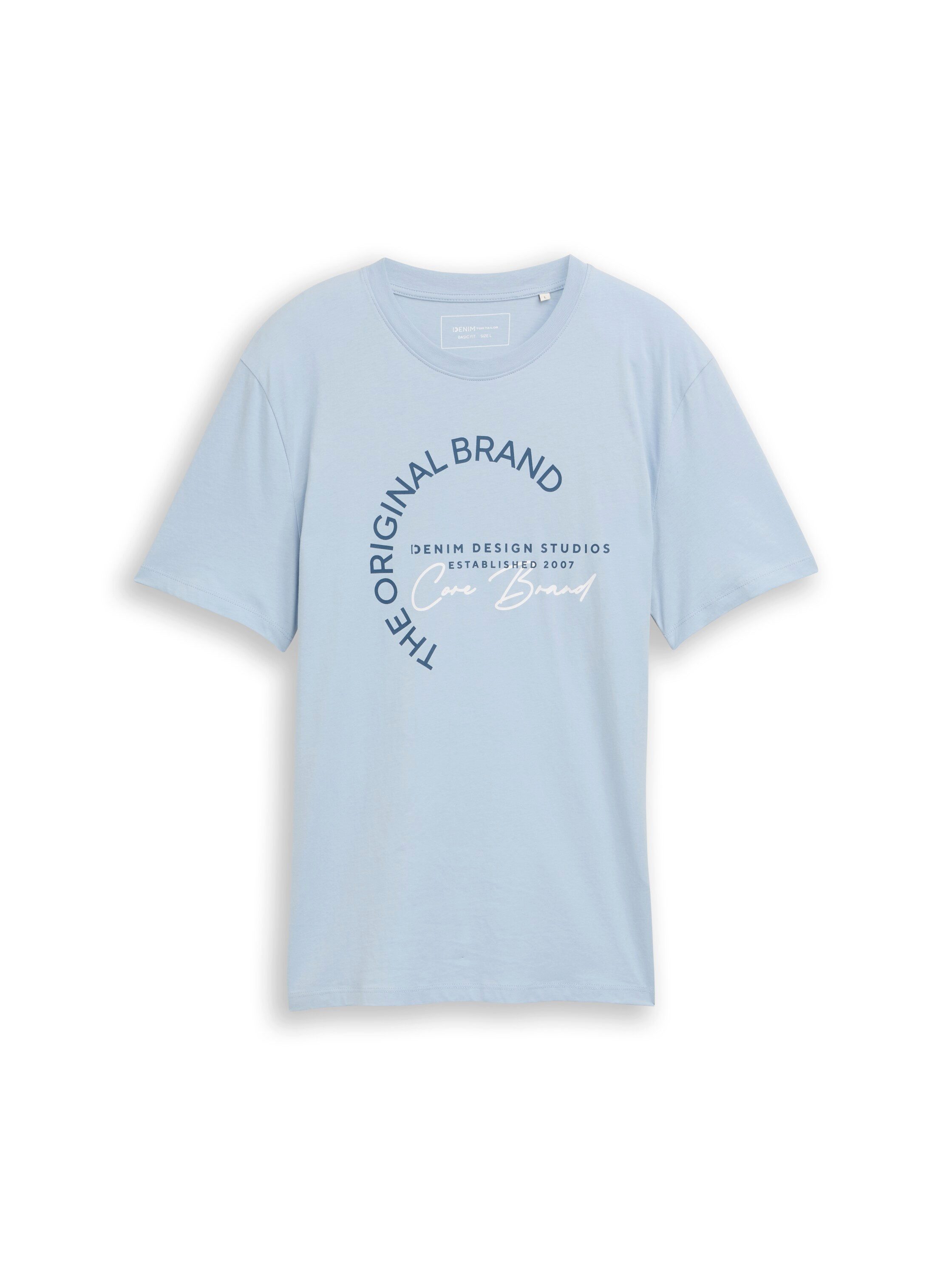 TOM TAILOR Denim Kurzarmshirt mit Logo-Print – Bild 5 von 5
