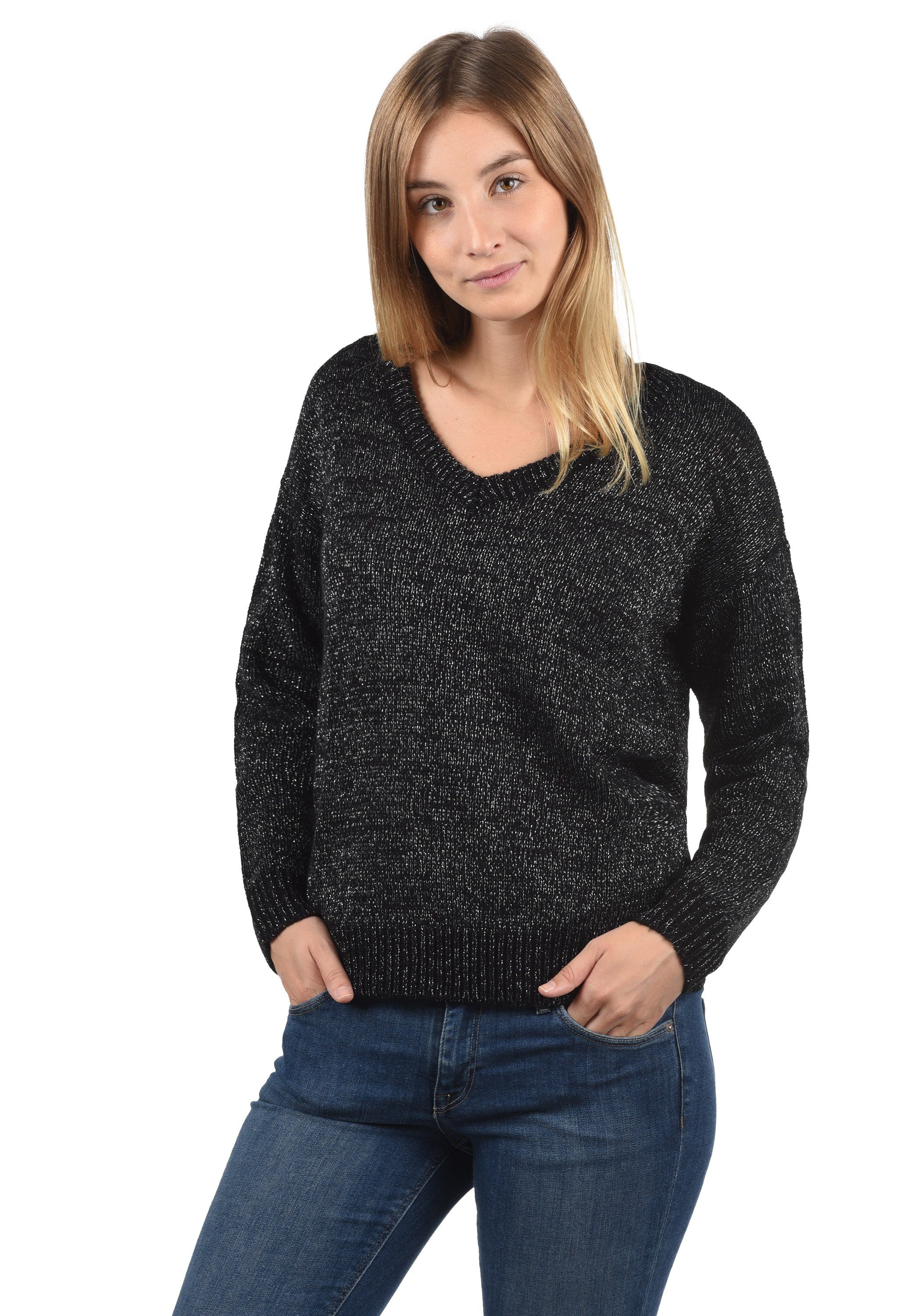 Vero Moda Strickpullover Glitta Strickpullover mit Glitzer-Effekt
