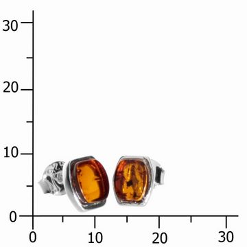 OSTSEE-SCHMUCK Paar Ohrstecker - Mandy - Silber 925/000 - Bernstein (2-tlg)