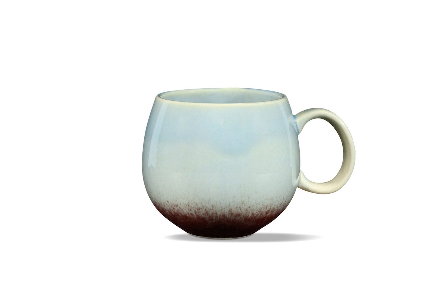 MAOCI teaware for your life Tasse Jumbotasse hellblau weiß rot Keramik 0,5 L, 1-tlg.