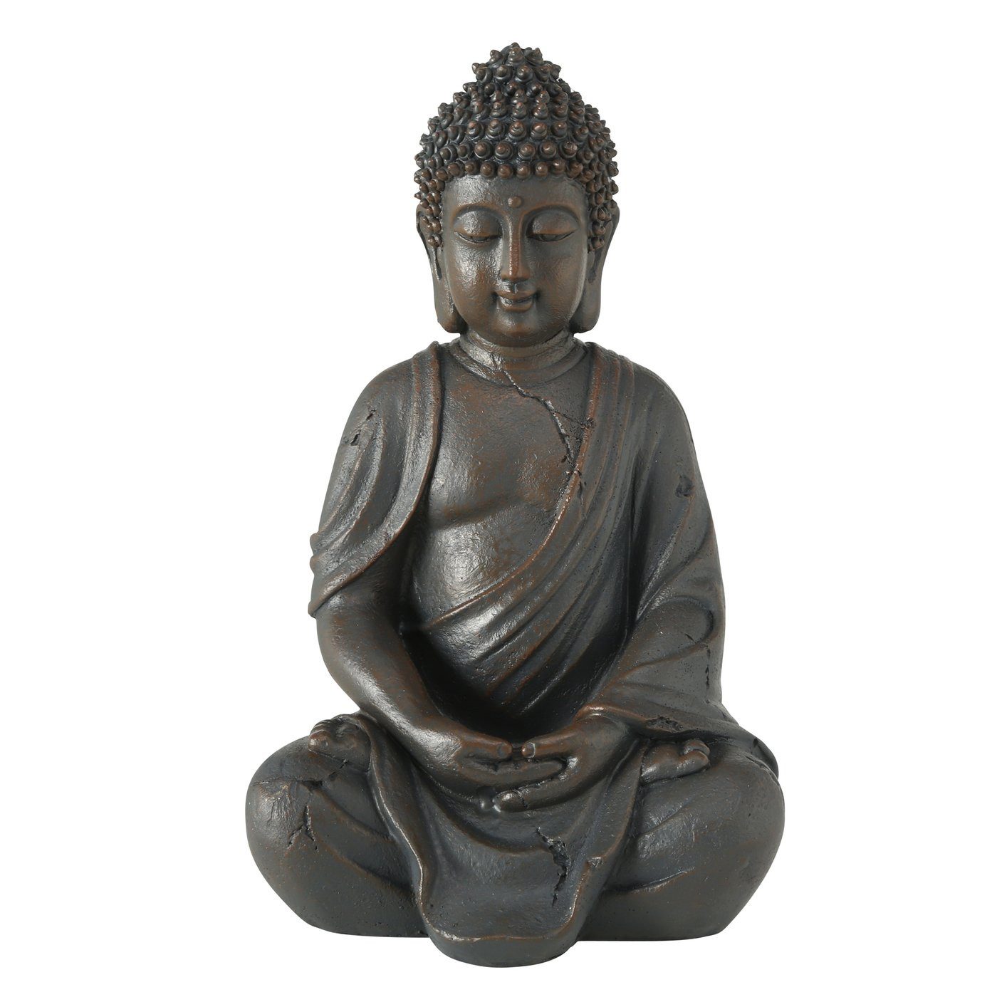 BOLTZE GRUPPE GmbH Buddhafigur Dekofigur Buddha H.20 cm Kunstharz braun