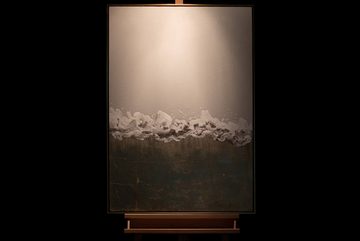 KUNSTLOFT Gemälde Goldenes Himmelreich 77.5x102.5 cm, Leinwandbild 100% HANDGEMALT Wandbild Wohnzimmer