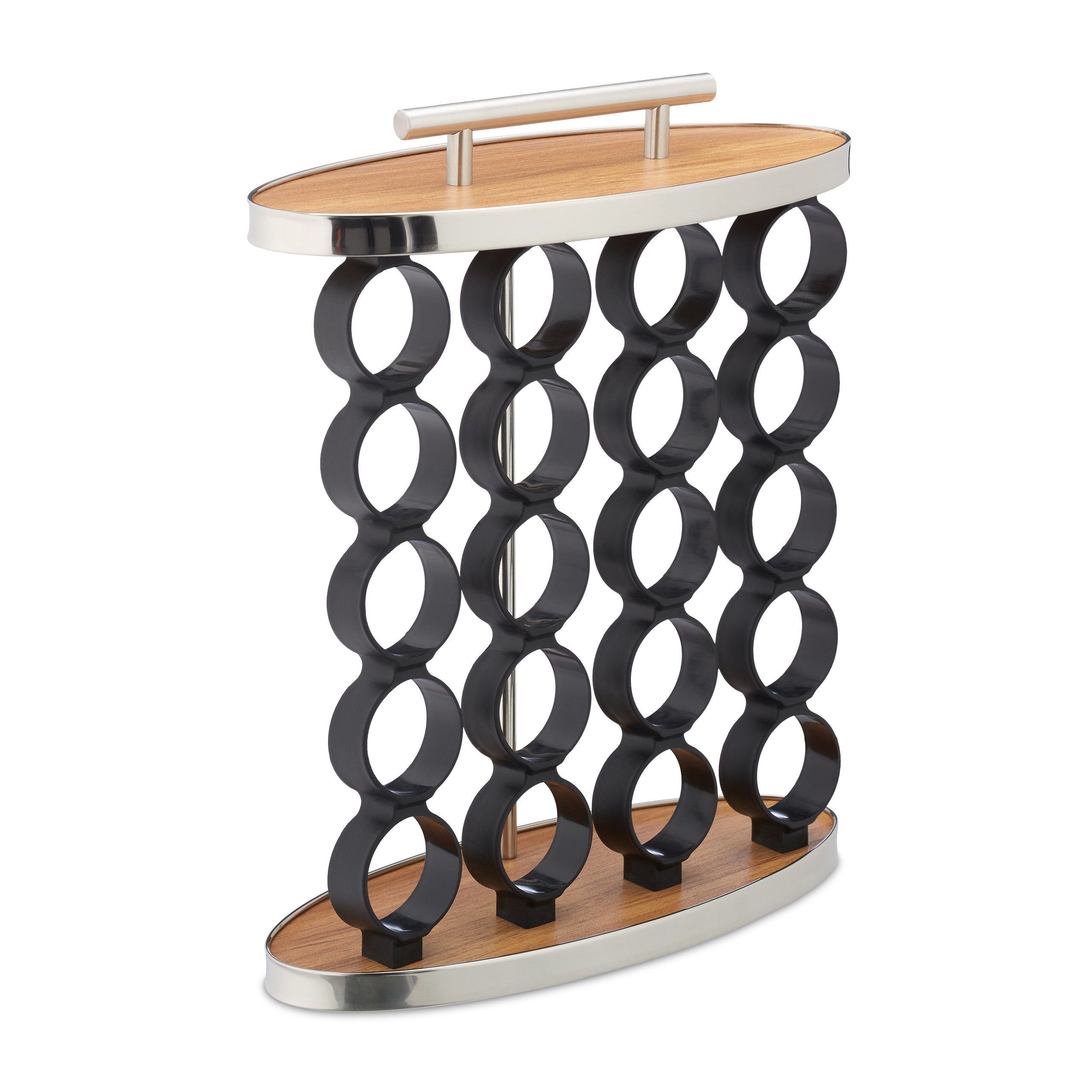 relaxdays Gewürzregal Tragbarer Gewürzständer mit 20 Gläsern