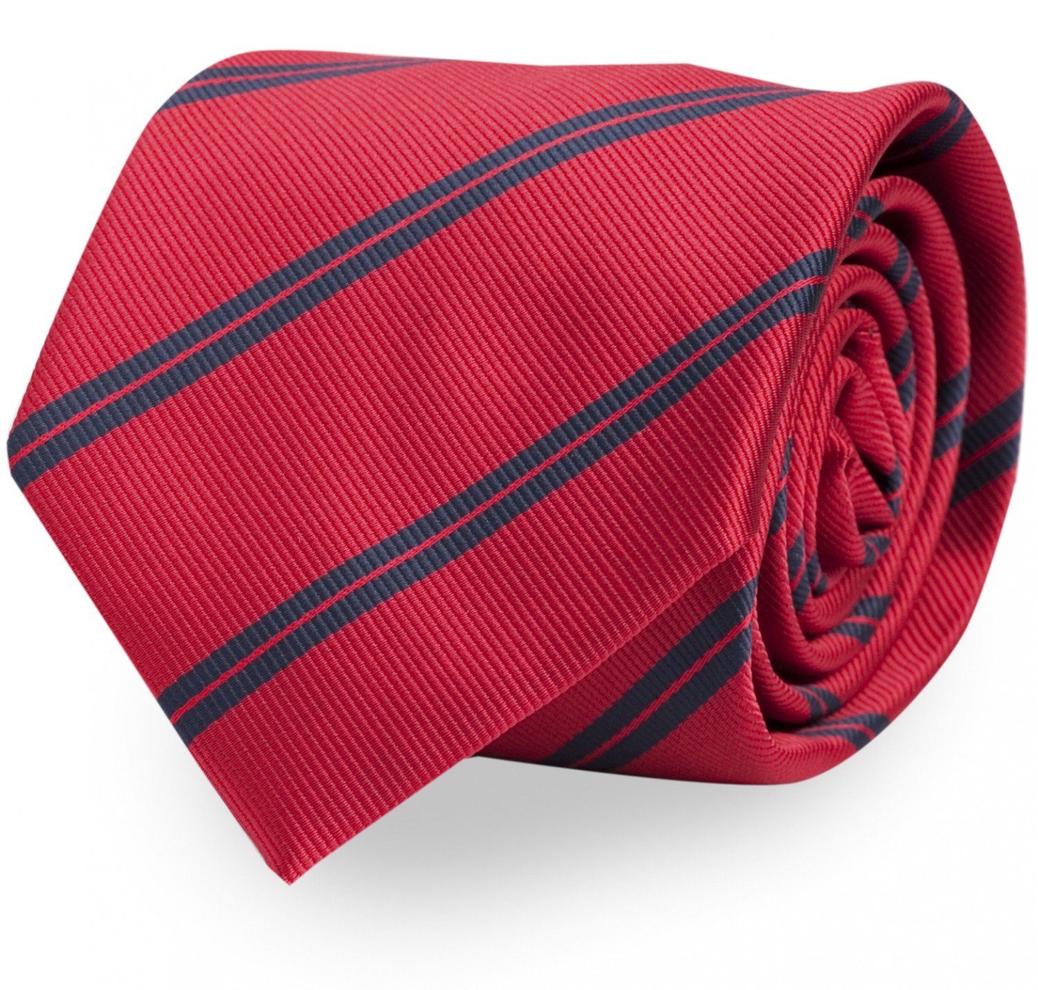 Fabio Farini Krawatte Herren Krawatte Rot - verschiedene Rote Männer Schlips in 8cm (ohne Box, Gestreift) Breit (8cm), Rot Blau - Calipso Berry/Valhalla
