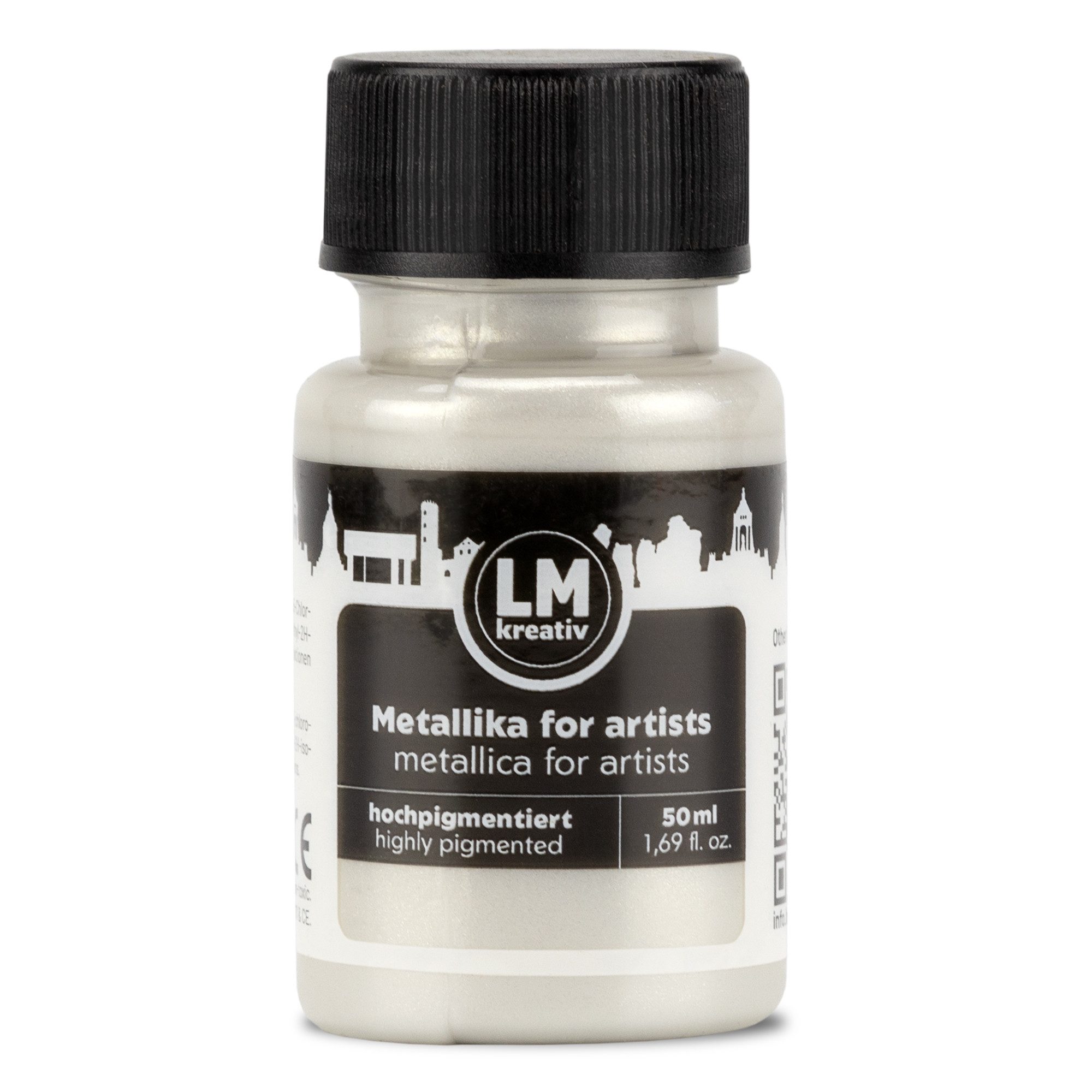 LM-Kreativ Bastelfarbe Metallika for Artists, hochpigmentiert, lichtecht, wasserfest, schnelltrocknend
