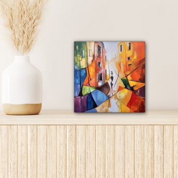 OneMillionCanvasses® Leinwandbild Abstrakt - Kunst - Malerei - Farben, (1 St), Leinwand Bilder für Wohnzimmer Schlafzimmer, 20x20 cm