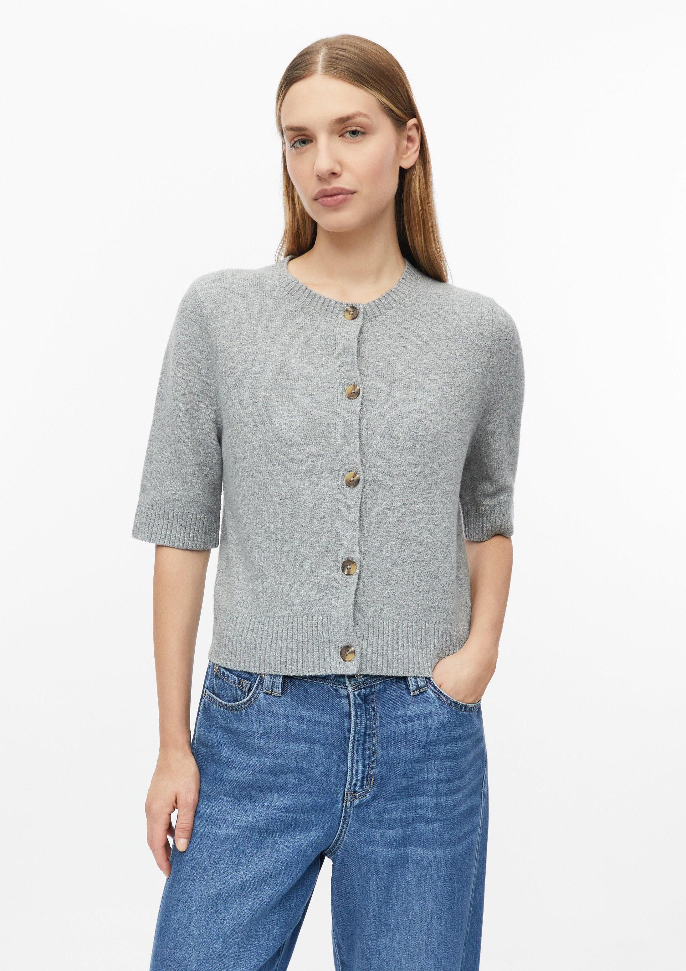 s.Oliver Cardigan Strickjacke Kurzarm-Strickjacke mit Knopfleiste