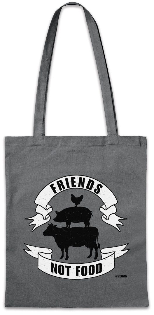 Beuteltasche Friends Not Food Animals Stofftasche Veganer Speziesismus Vegan