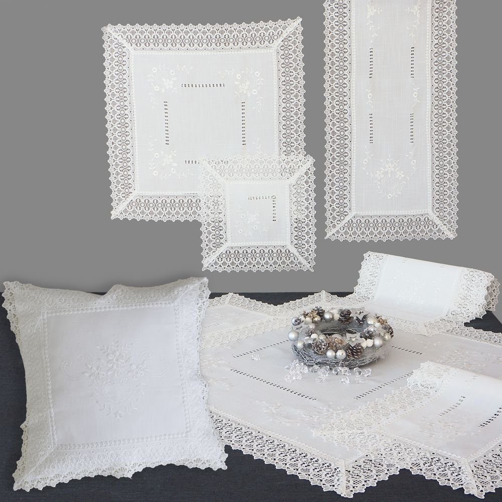 matches21 HOME & HOBBY Tischdecke Tischläufer CORA Spitze & Stickerei Landh günstig online kaufen