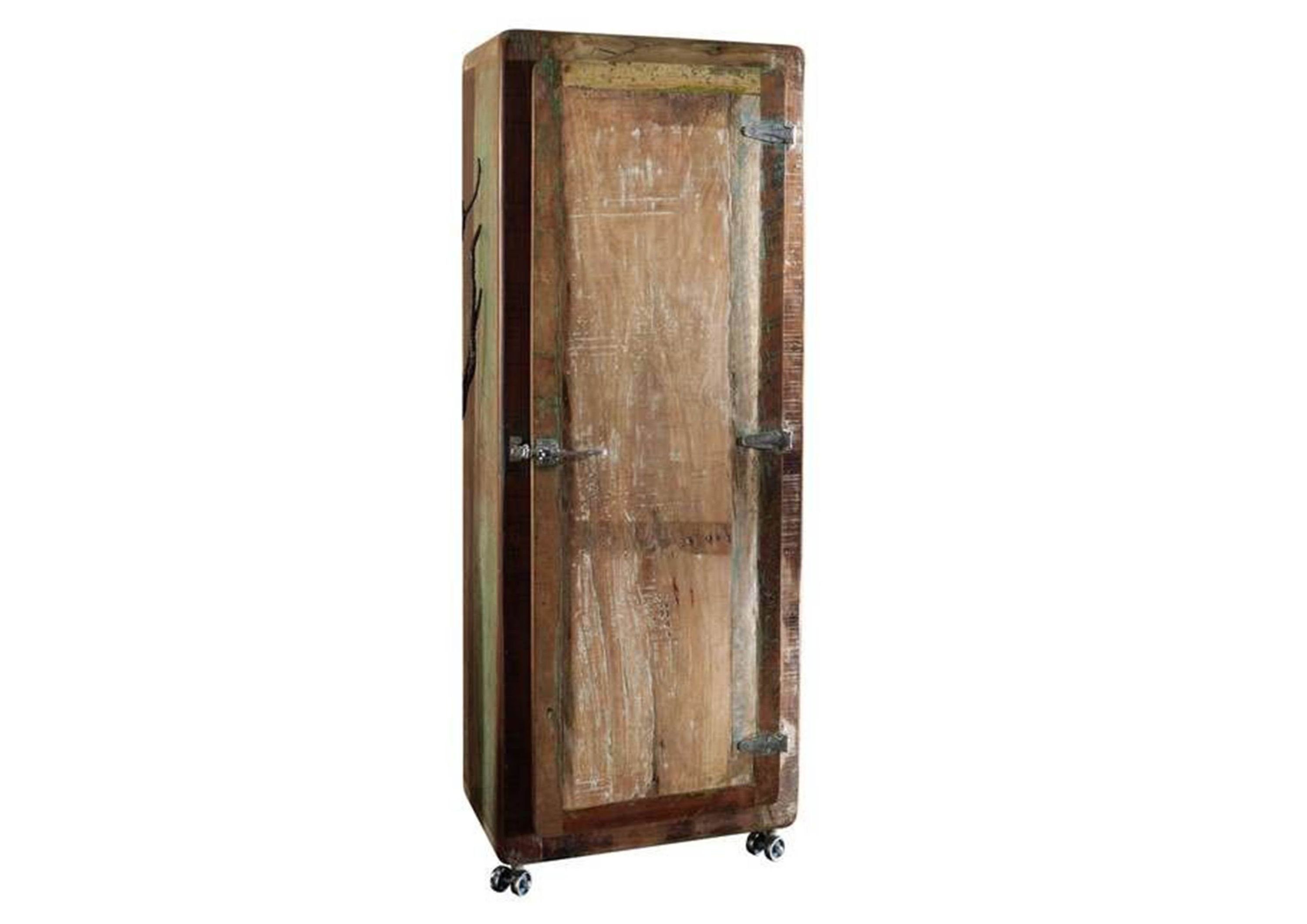 Massivmoebel24 Dreh-/Schwebetürenschrank #06 (Schrank Altholz 60x48x165 mehrfarbig lackiert FREEZY #06)
