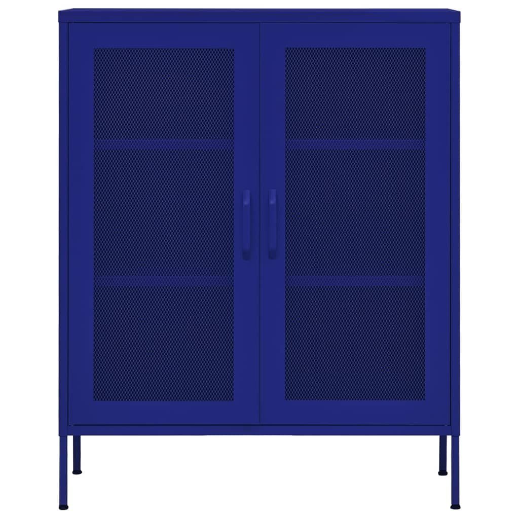 vidaXL Aktenschrank Lagerschrank Marineblau 80x35x101,5 cm Stahl (1-St)