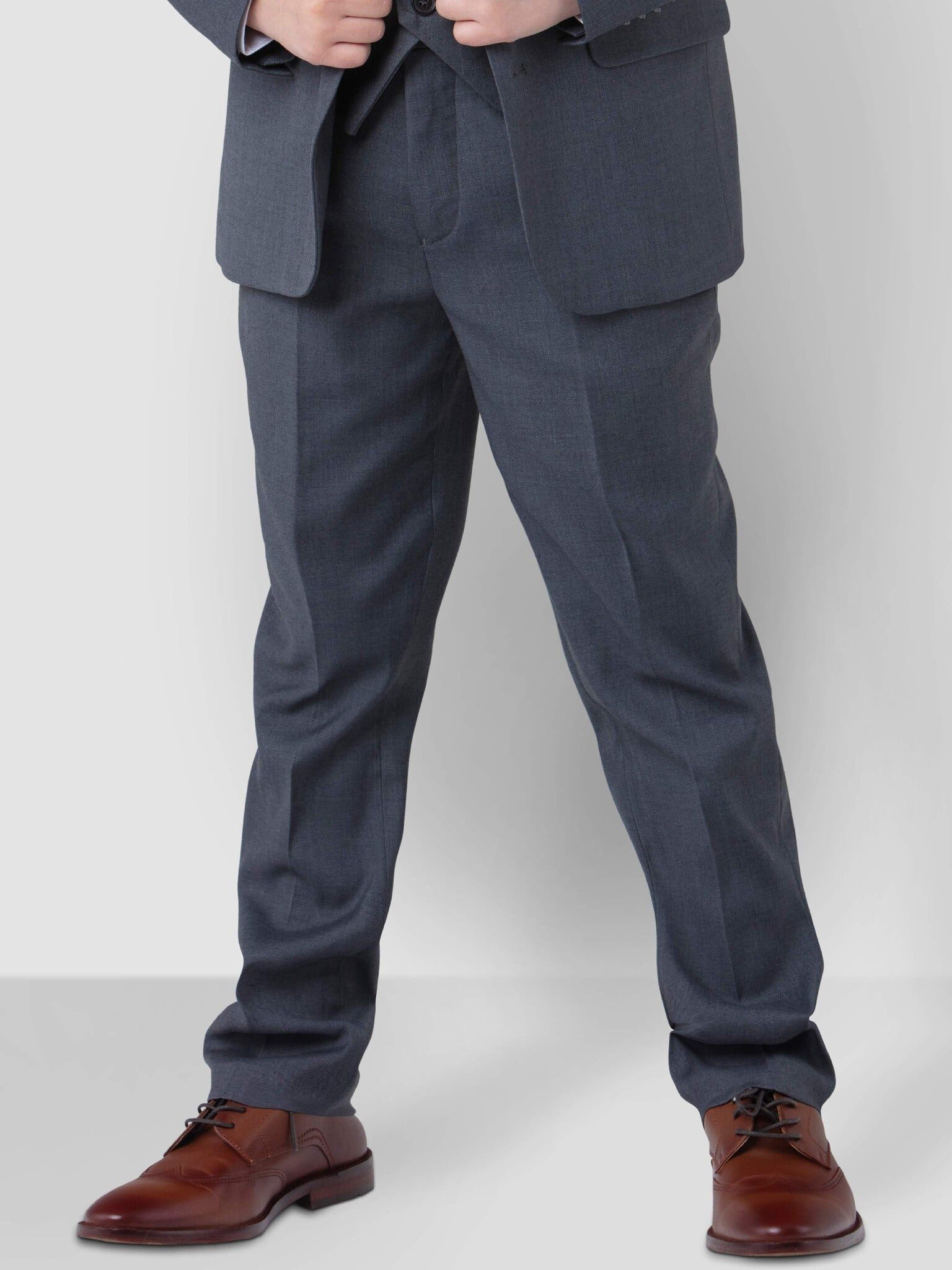 SANDER STELLAN Anzughose Jungen Anzughose, Slim Fit in Grau festlich, elegant