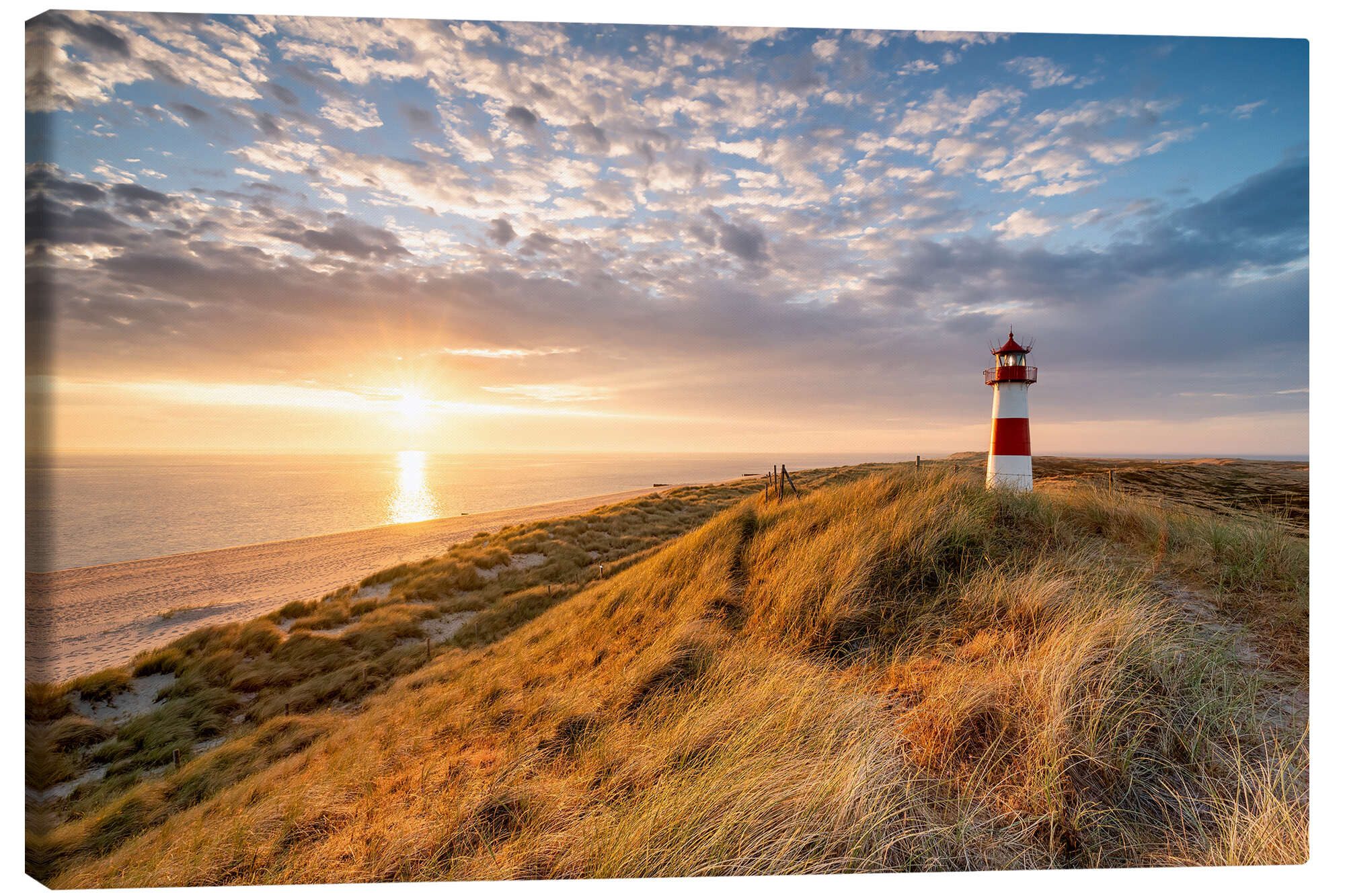 Posterlounge Wandbild Leuchtturm List-Ost auf Sylt, Jan Christopher Becke, erhältlich als Poster, Leinwandbild, Wandsticker oder Acrylglasbild
