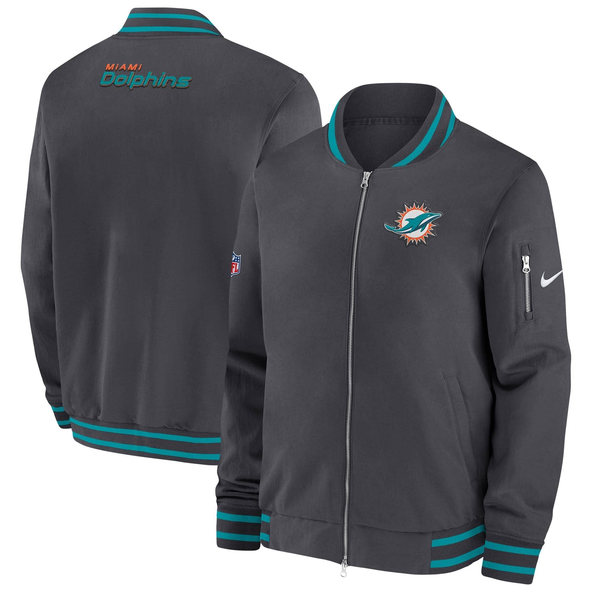 Nike Bomberjacke Nike Jacke Miami Dolphins Nike Coach Bomber