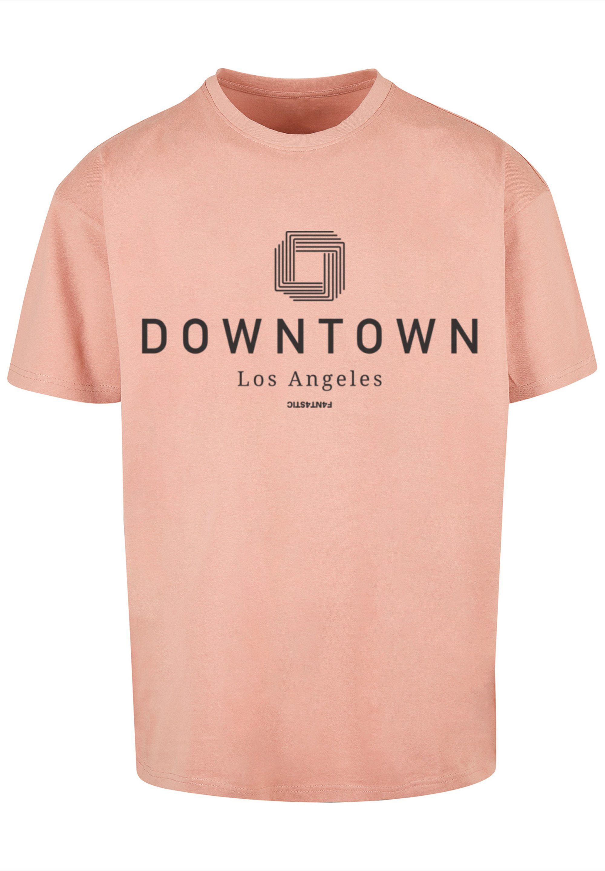 F4NT4STIC amber TEE OVERSIZE Print LA Downtown T-Shirt