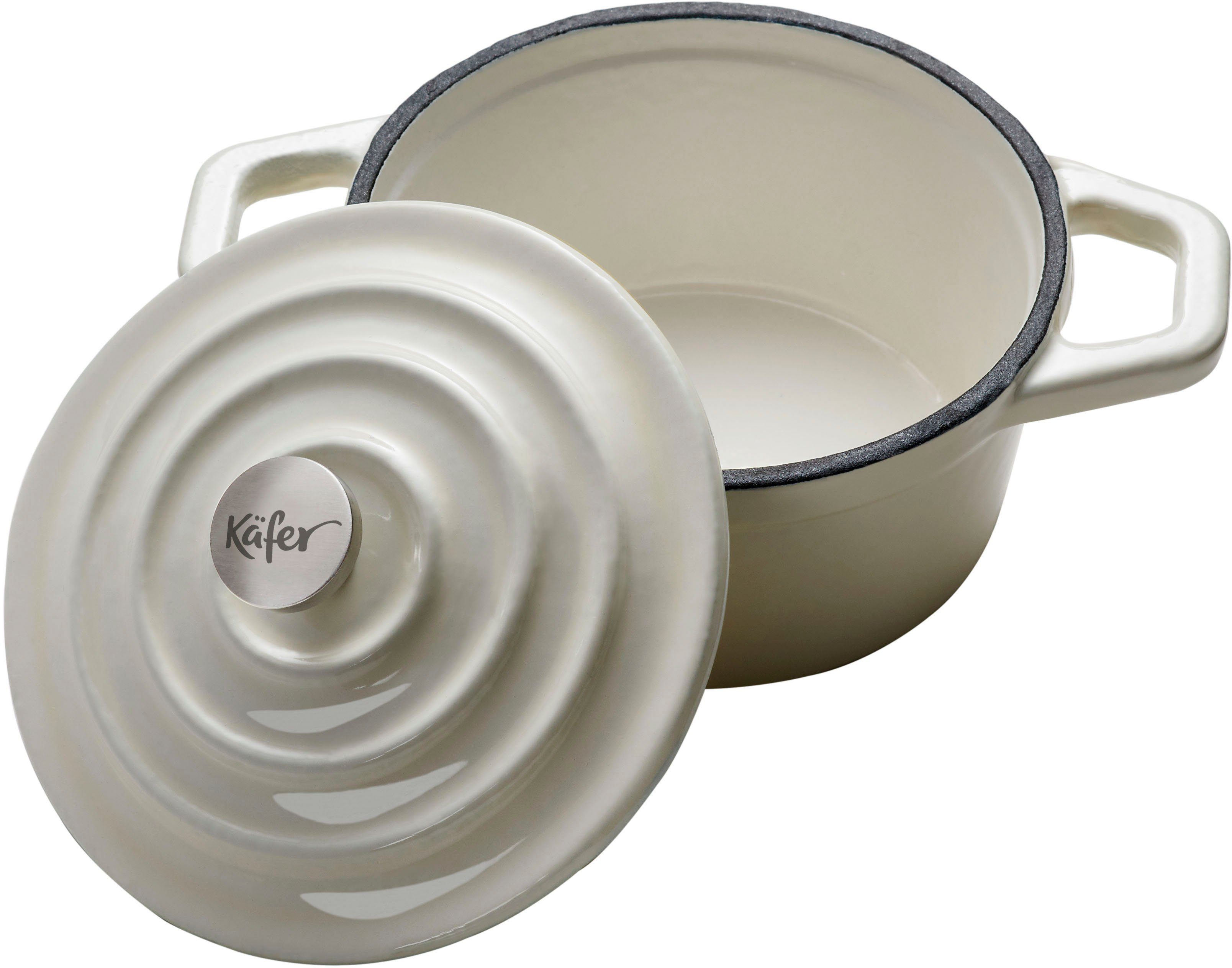 Käfer Serviertopf Mini-Cocotte, Gusseisen (Set, 2-tlg), Induktion, 250 ml