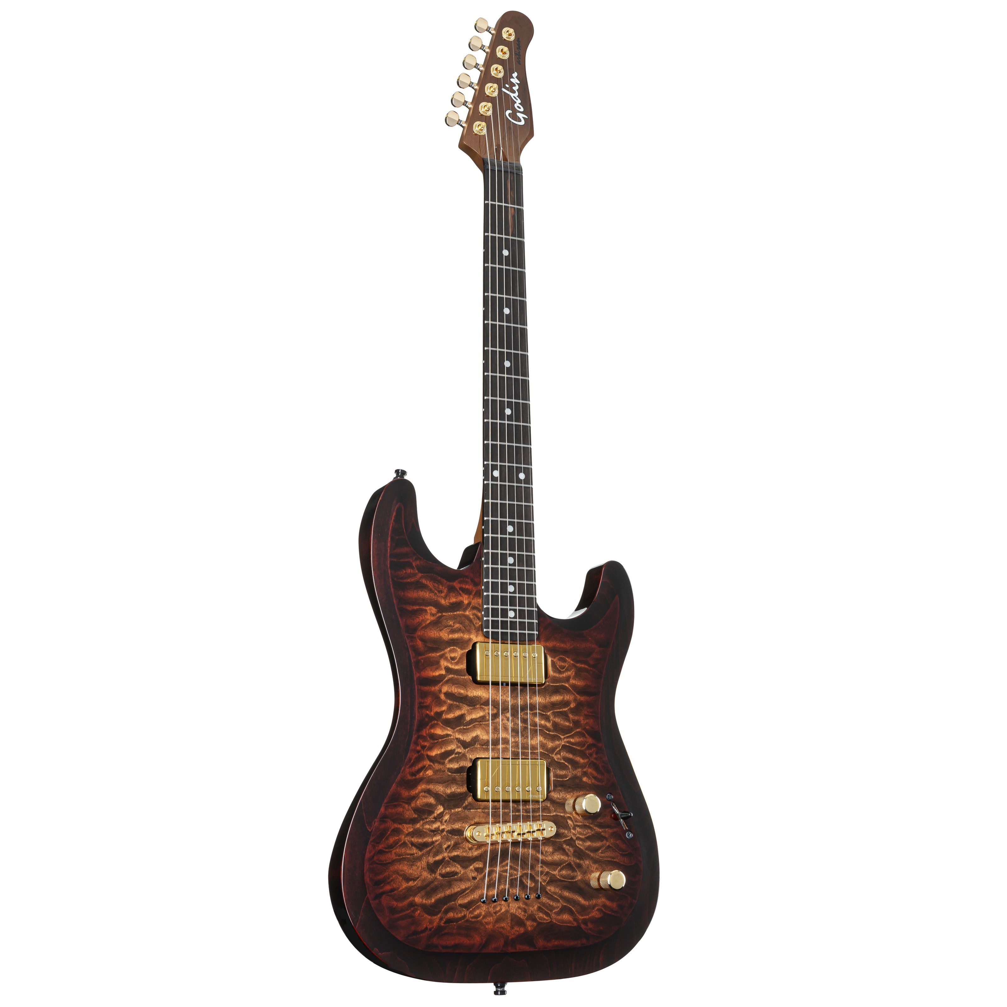 Godin E-Gitarre, E-Gitarren, ST-Modelle, Artisan ST-II EN Whisky Burst - E-Gitarre