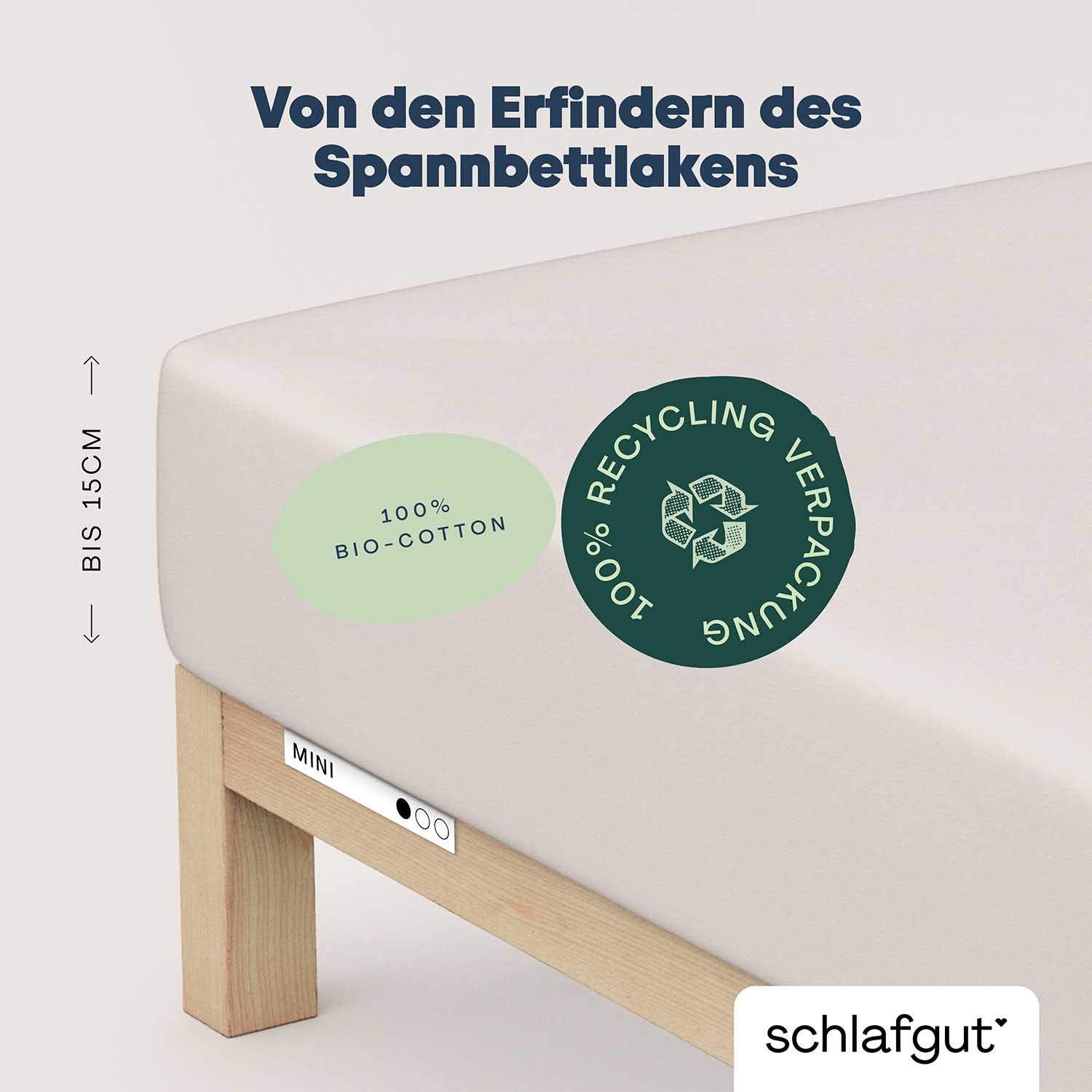 Schlafgut Spannbettlaken Casual Mini Spannbettlaken, Jersey, günstig online kaufen