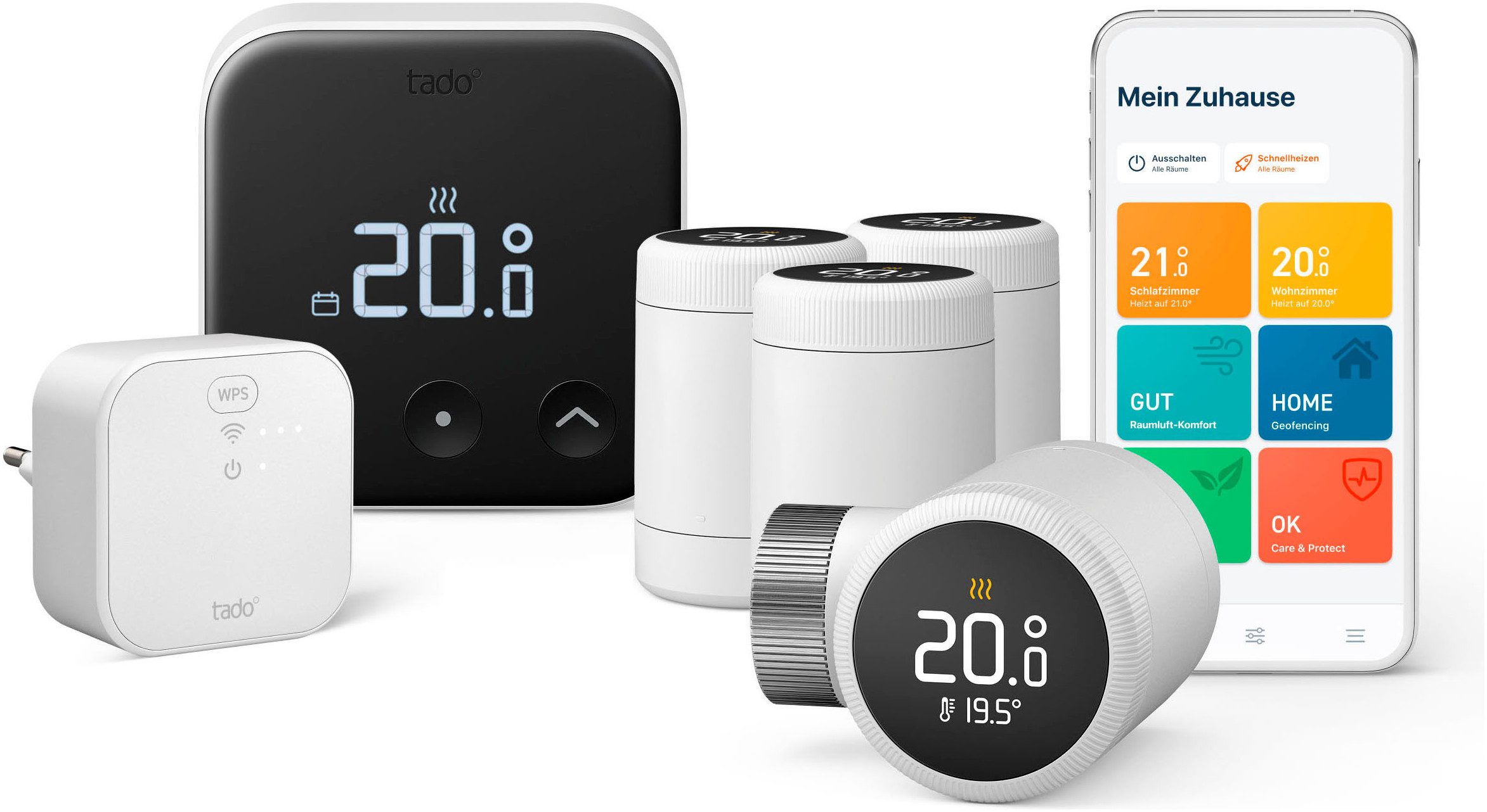Tado Heizkörperthermostat 4x Heizkörper-Thermostat X + Bridge X + Sensor X, günstig online kaufen