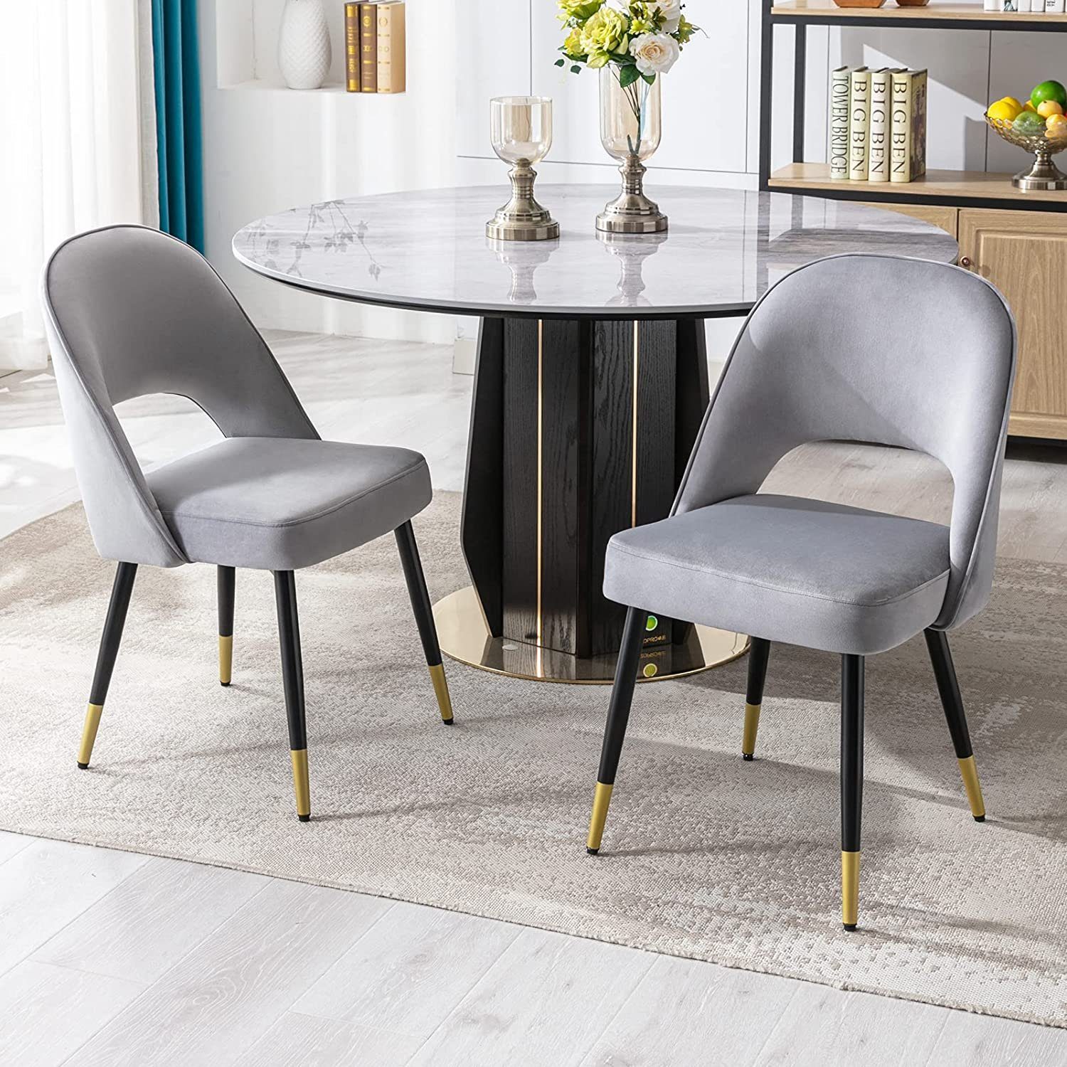 WAHSON OFFICE CHAIRS Esszimmerstuhl Samt 2er günstig online kaufen