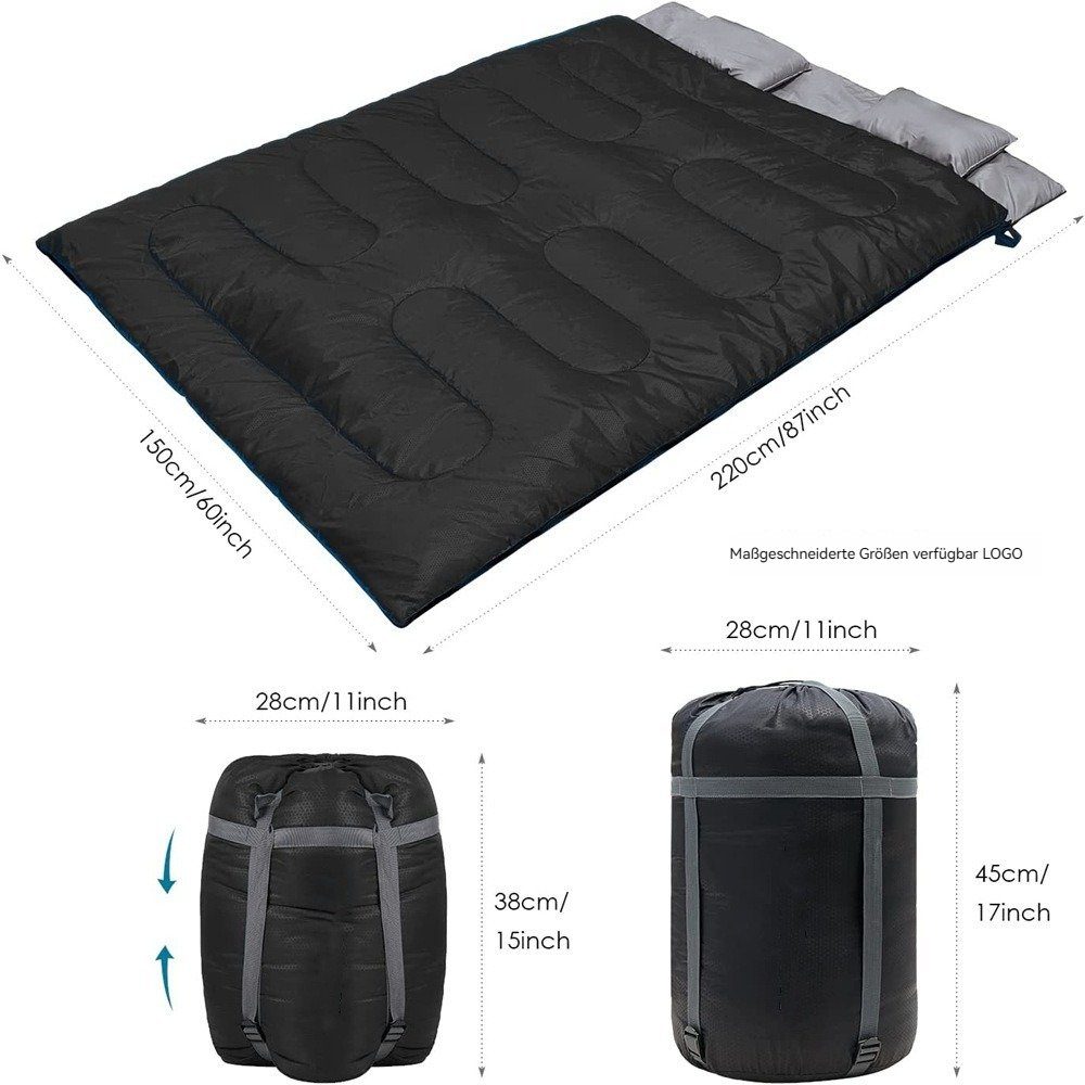 Doppelschlafsack für Paare (1 Dekorative tlg) Doppelschlafsack, Outdoor-Camping-Schlafsack