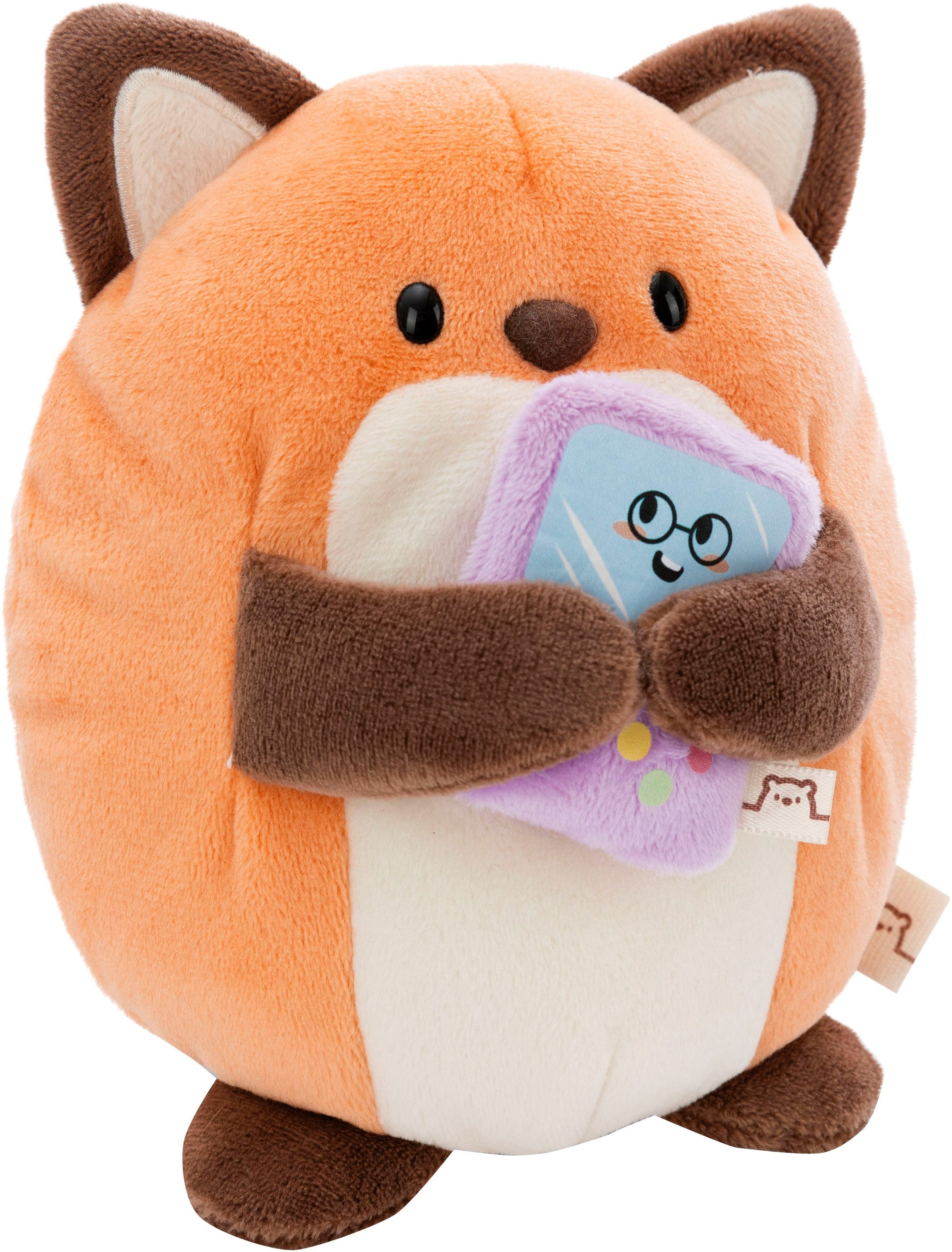 Nici Kuscheltier mymochi, Fuchs Geeks 27 cm mit Video Spiel