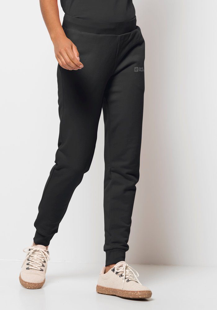 black Sweatpants W ESSENTIAL SWEAT PANTS Jack Wolfskin