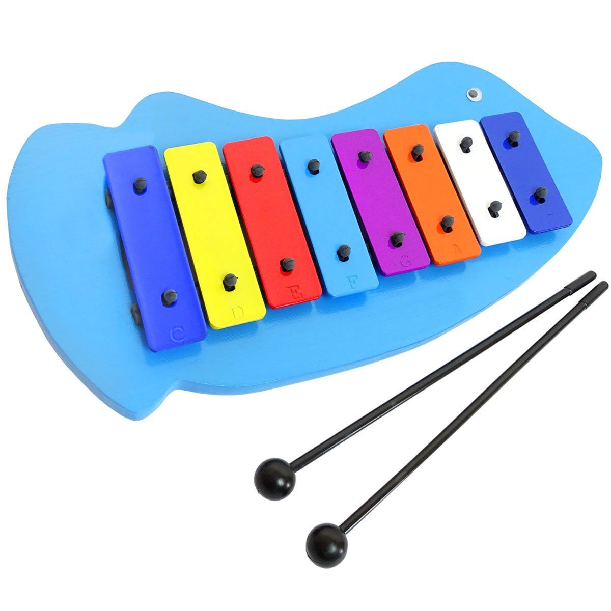 keepdrum Glockenspiel Fisch Glockenspiel für Kinder Holz