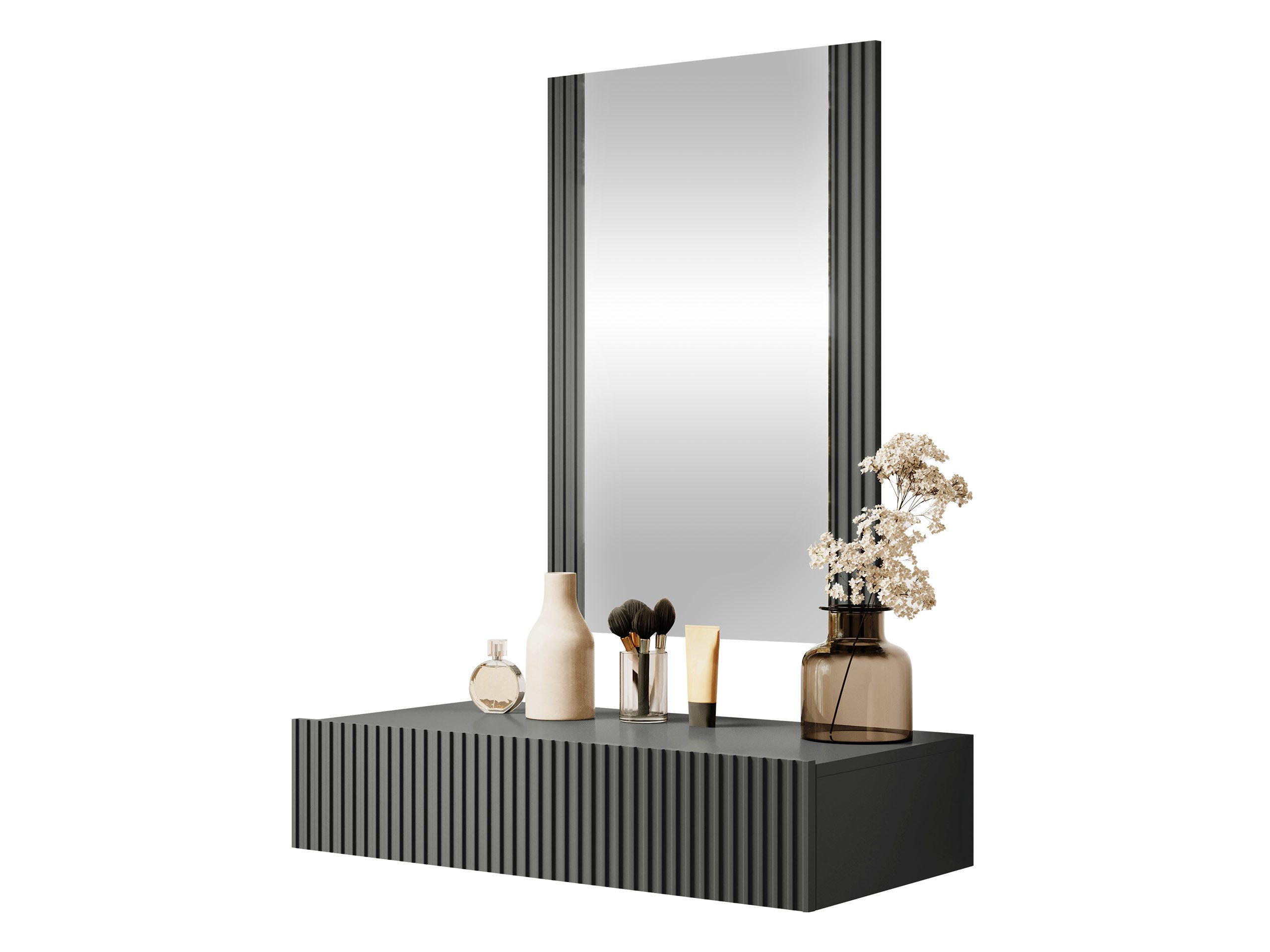 MIRJAN24 Schminktisch Vamos Grey (2er-Set, mit Schublade), mit Spiegel, Fro günstig online kaufen