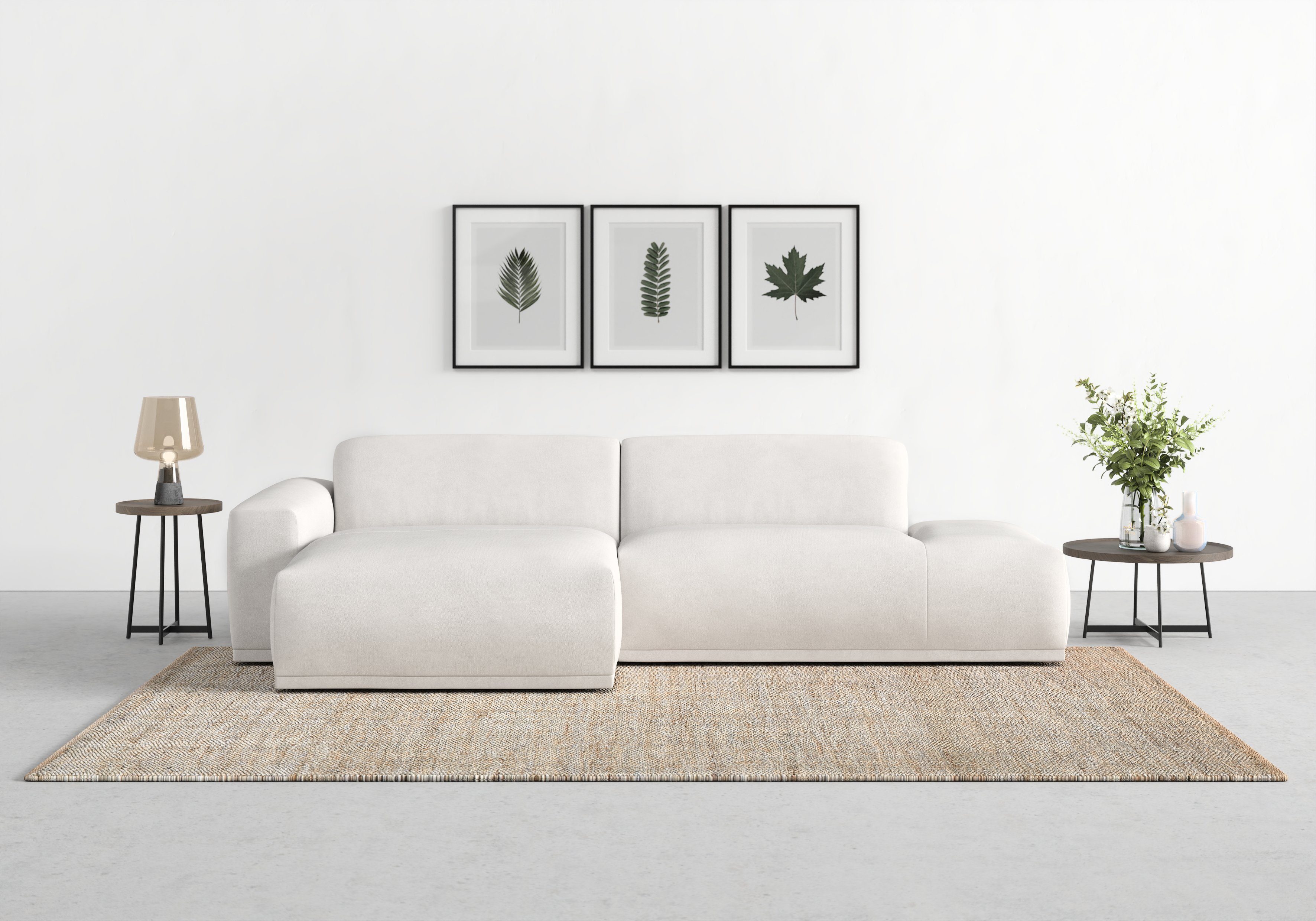 TRENDMANUFAKTUR Ecksofa Braga, aus 2 Teilen, moderner Cord-Stoff günstig online kaufen