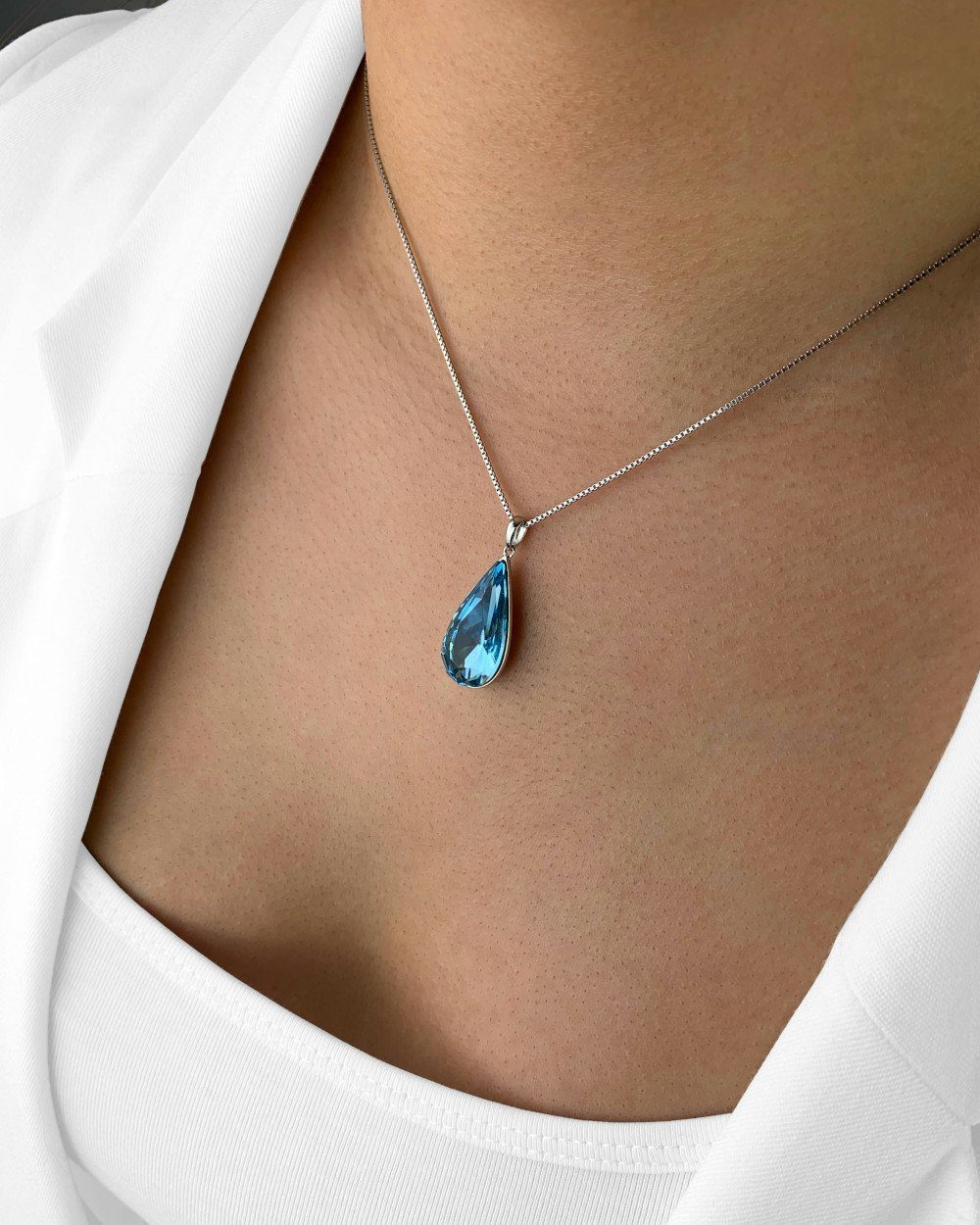 DANIEL CLIFFORD Kette mit Anhänger 'Leonie' Damen Halskette Silber 925 mit günstig online kaufen