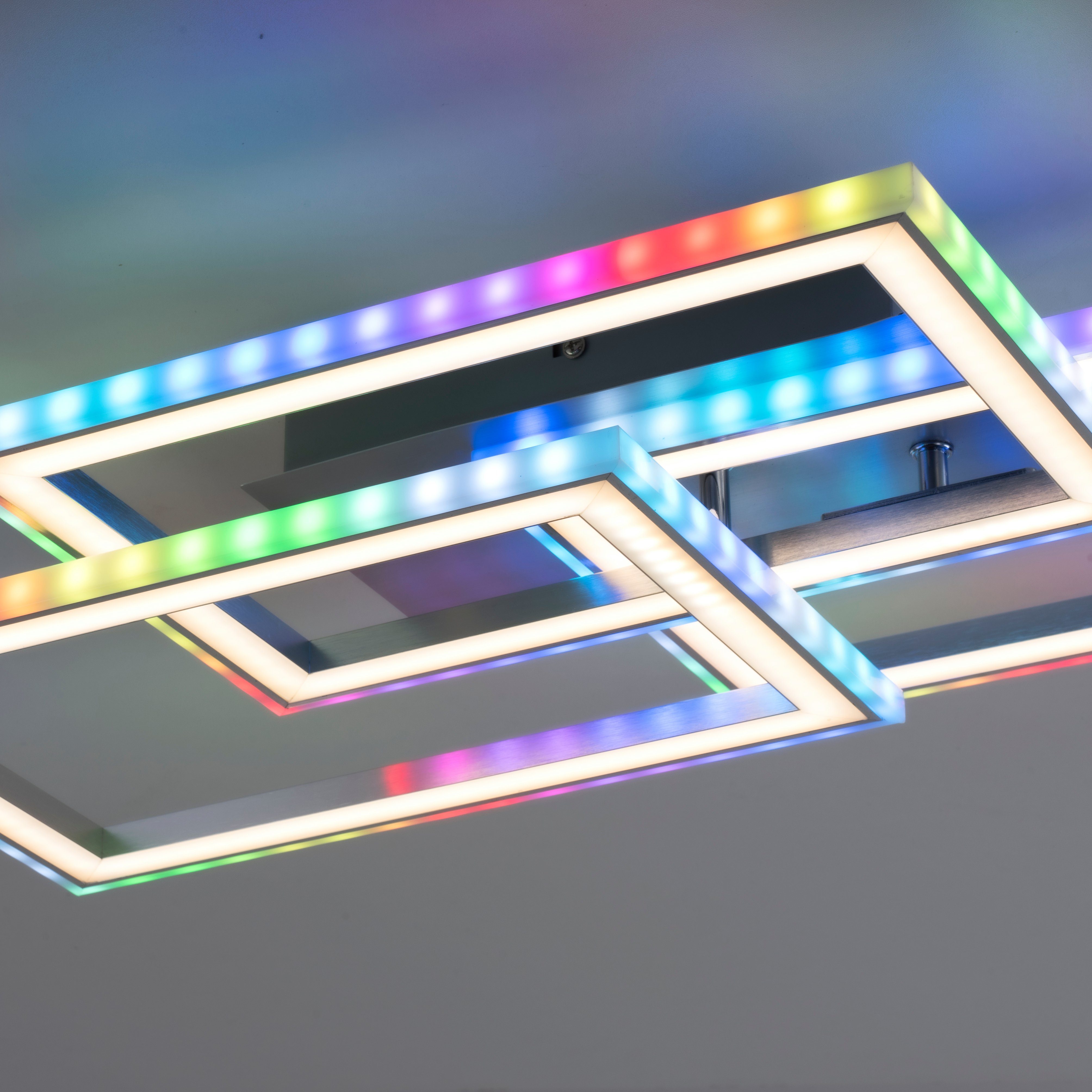Leuchten Direkt Deckenleuchte inkl., Infrarot FELIX60, RGB-Rainbow, - fest - LED, integriert, dimmbar über kaltweiß, LED warmweiß CCT Fernbedienung