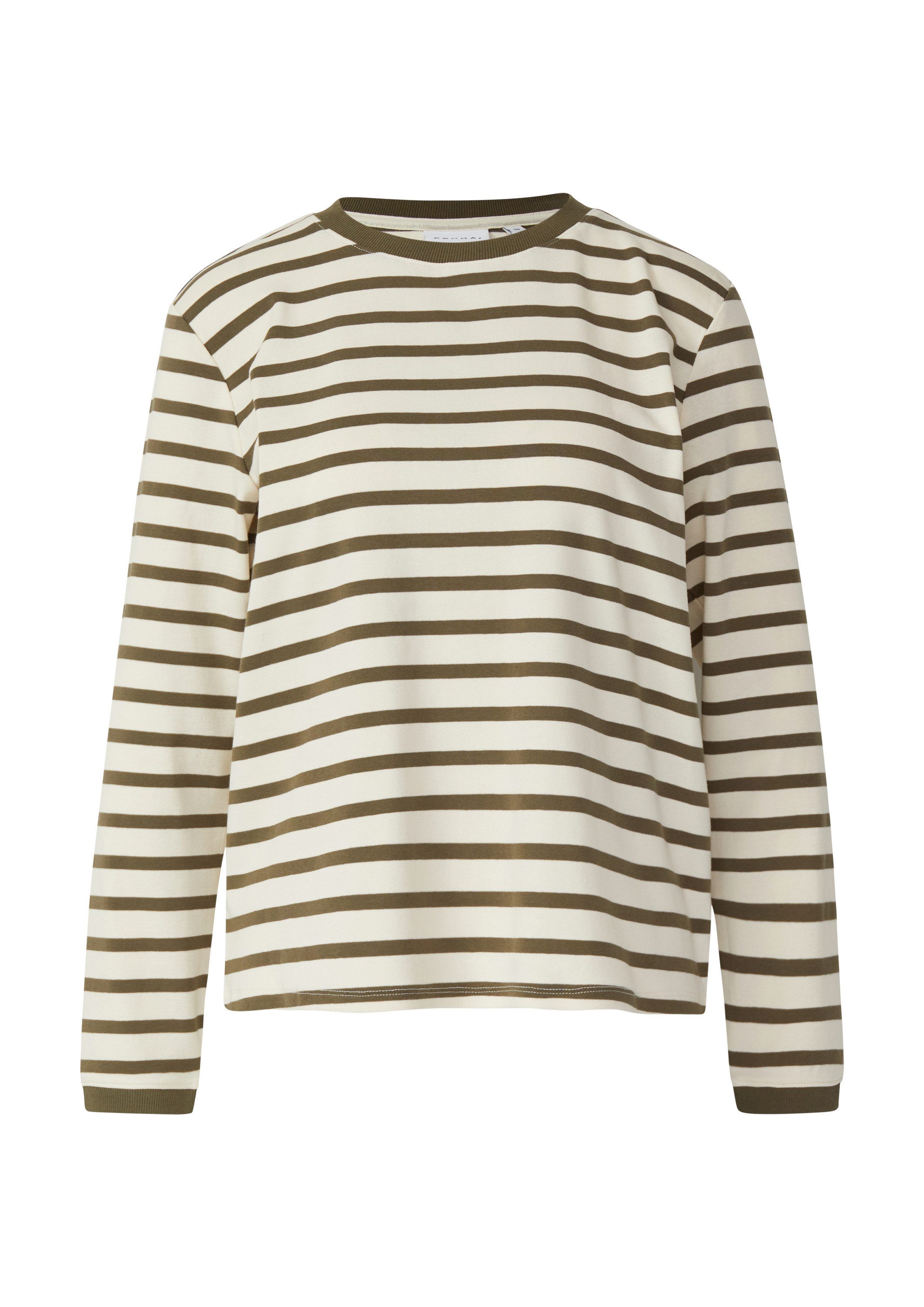 comma Langarmshirt T-Shirt Lockeres Langarmshirt mit Streifen günstig online kaufen