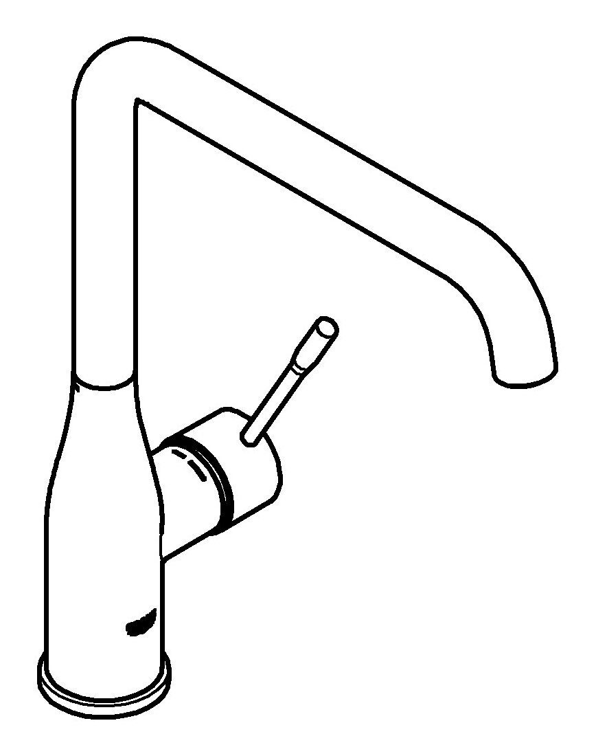 Grohe Küchenarmatur Essence Einhand-Spültischbatterie hoher Auslauf - Phantom Black