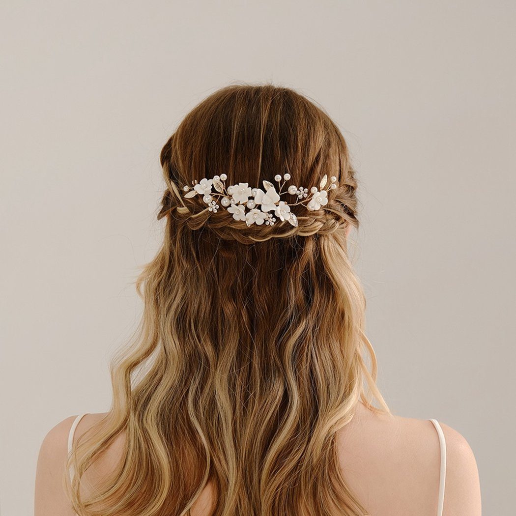 DAYUT Haarklammer Haarschmuck für die Hochzeit, elegant und schlicht, 1-tlg.