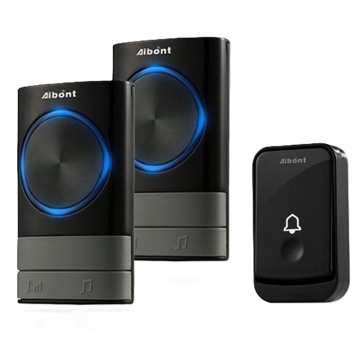 Welikera Türklingel-Set Wasserdicht, mit Sender Empfänger einstellbarer Lautstärke, Radio