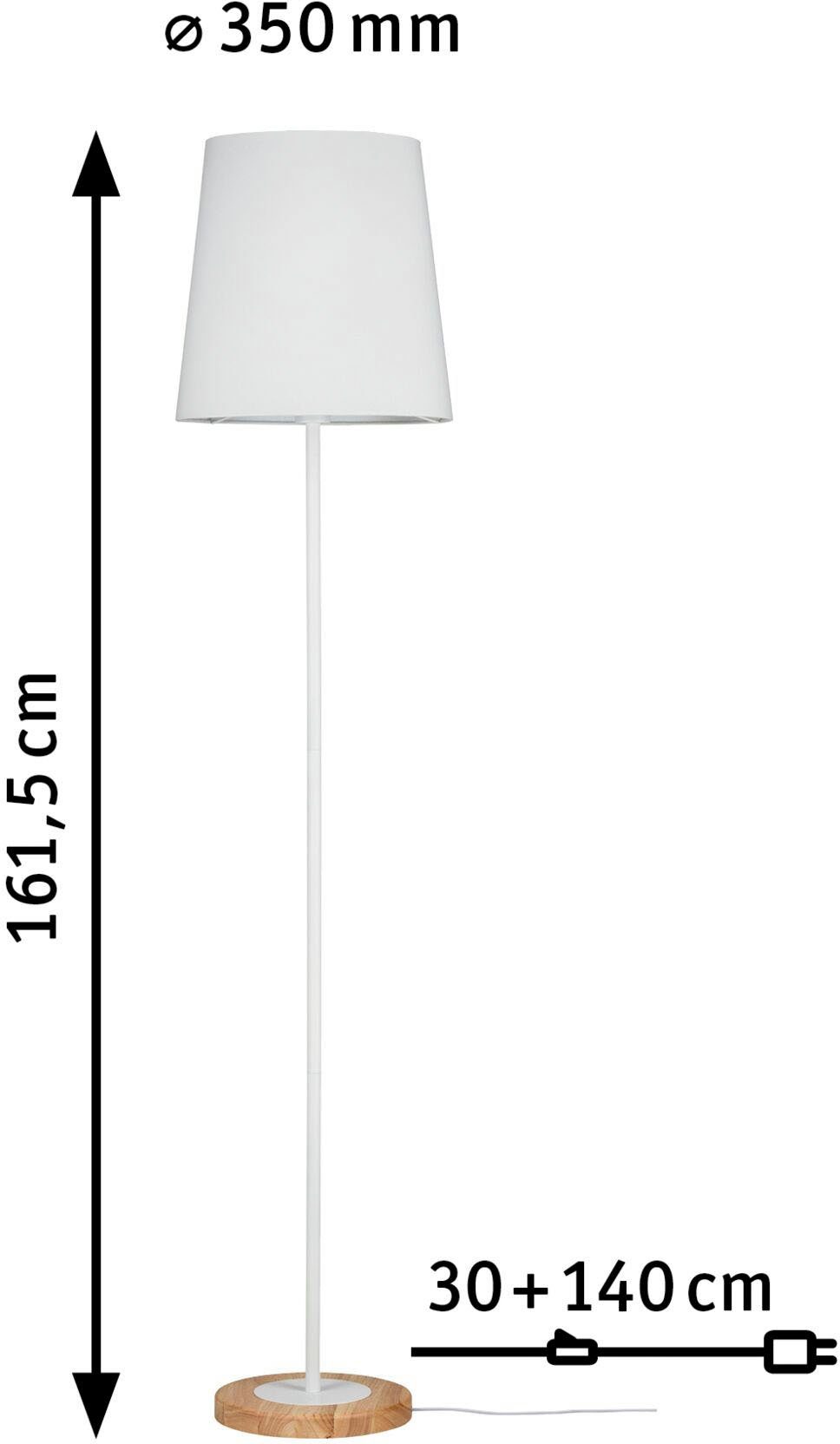 Paulmann LED Stehlampe ohne Stellan, E27 Leuchtmittel