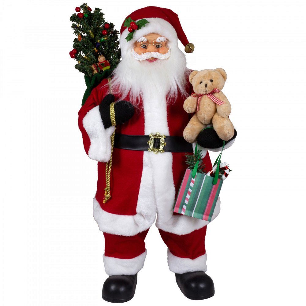Weihnachtsmann DOTMALL Figur stehend Kjell Weihnachtsmann Santa 80cm Claus Dekoration