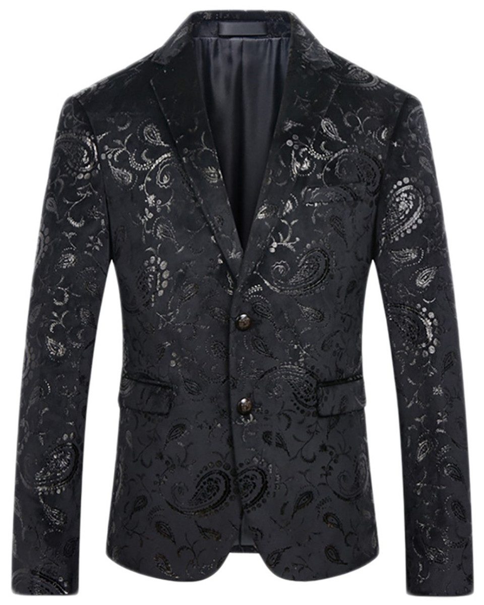 YOEK fluwelen regular blazer donkerrood